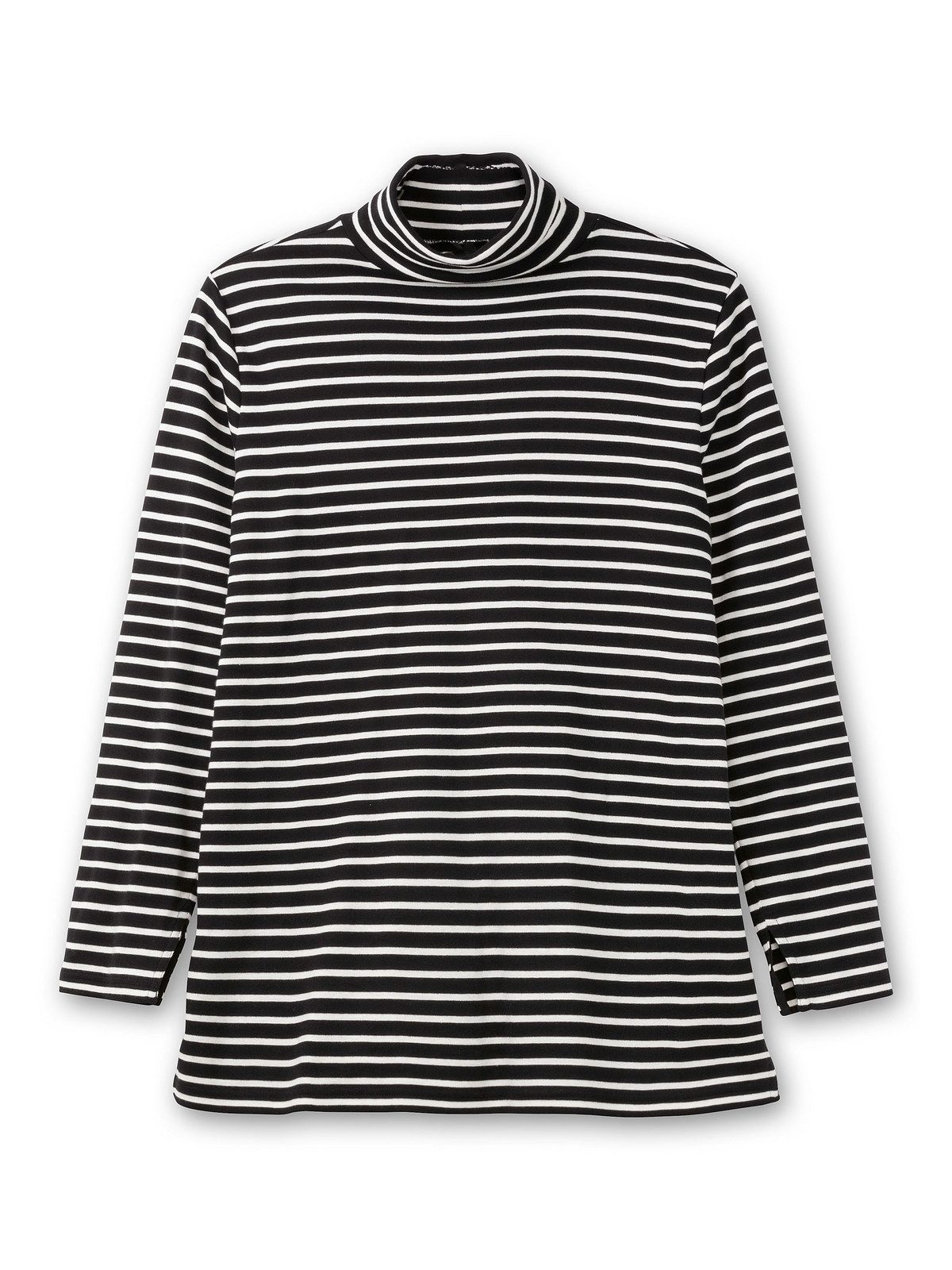 Sheego Rollkragenshirt Große Größen in Rippqualität