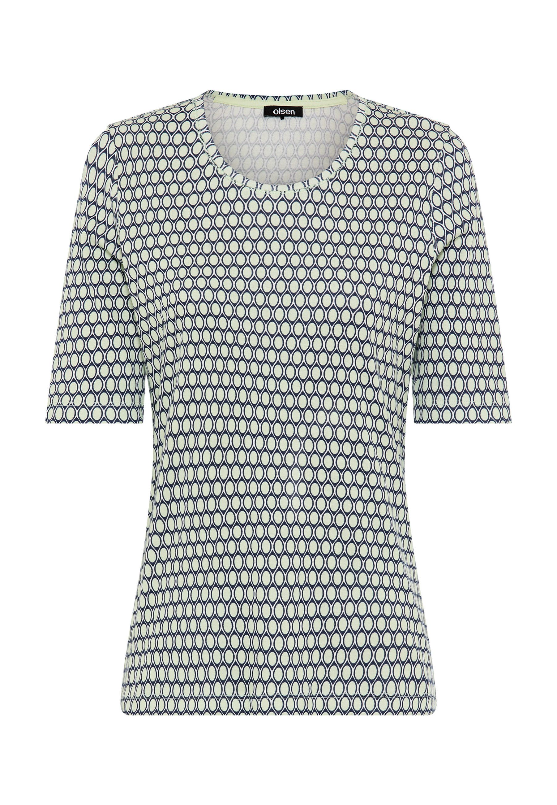 Olsen T-Shirt Shirt mit Allover-Dessin