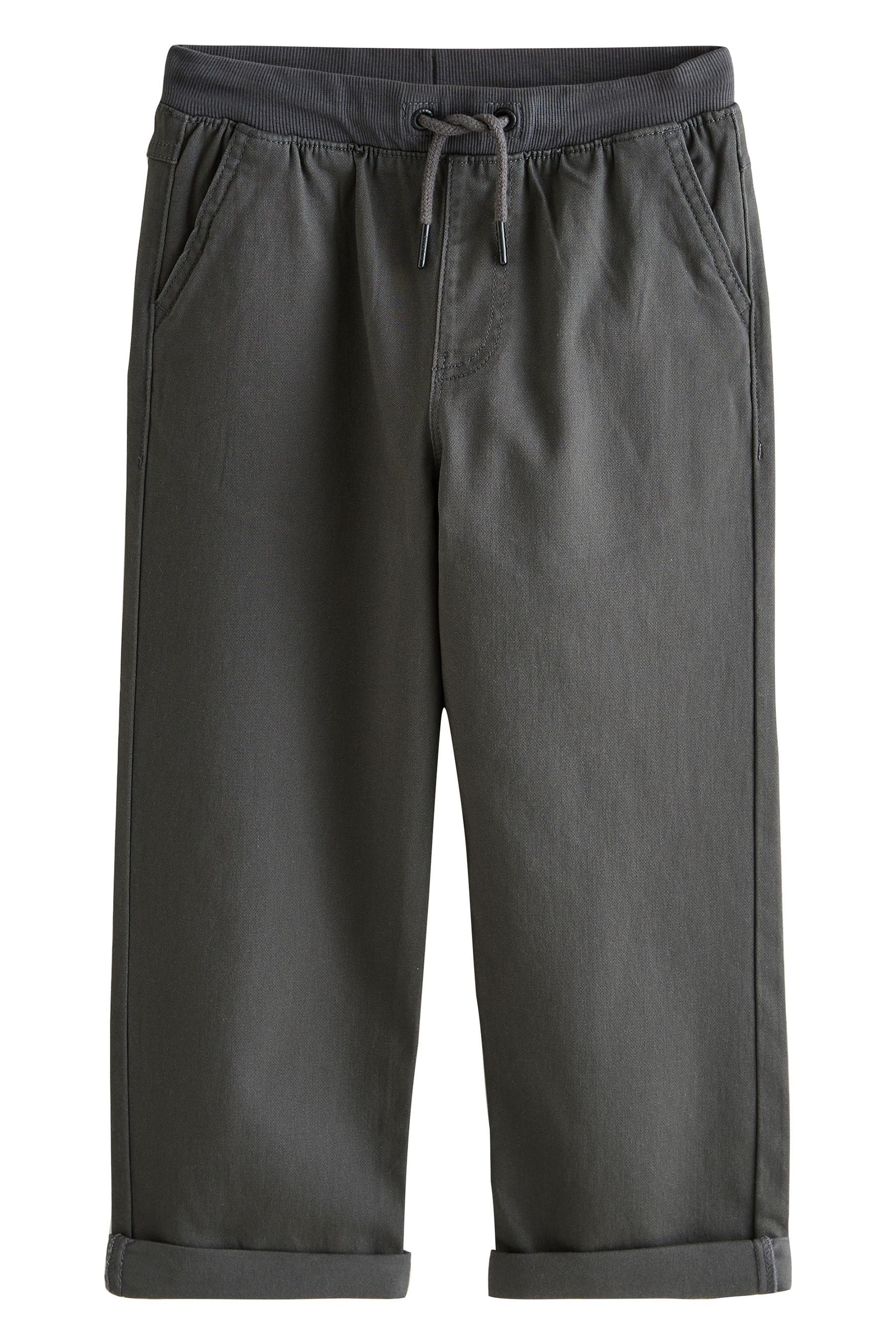 Next Schlupfhose Wide Fit Schlupfhose mit geripptem Bund (1-tlg)