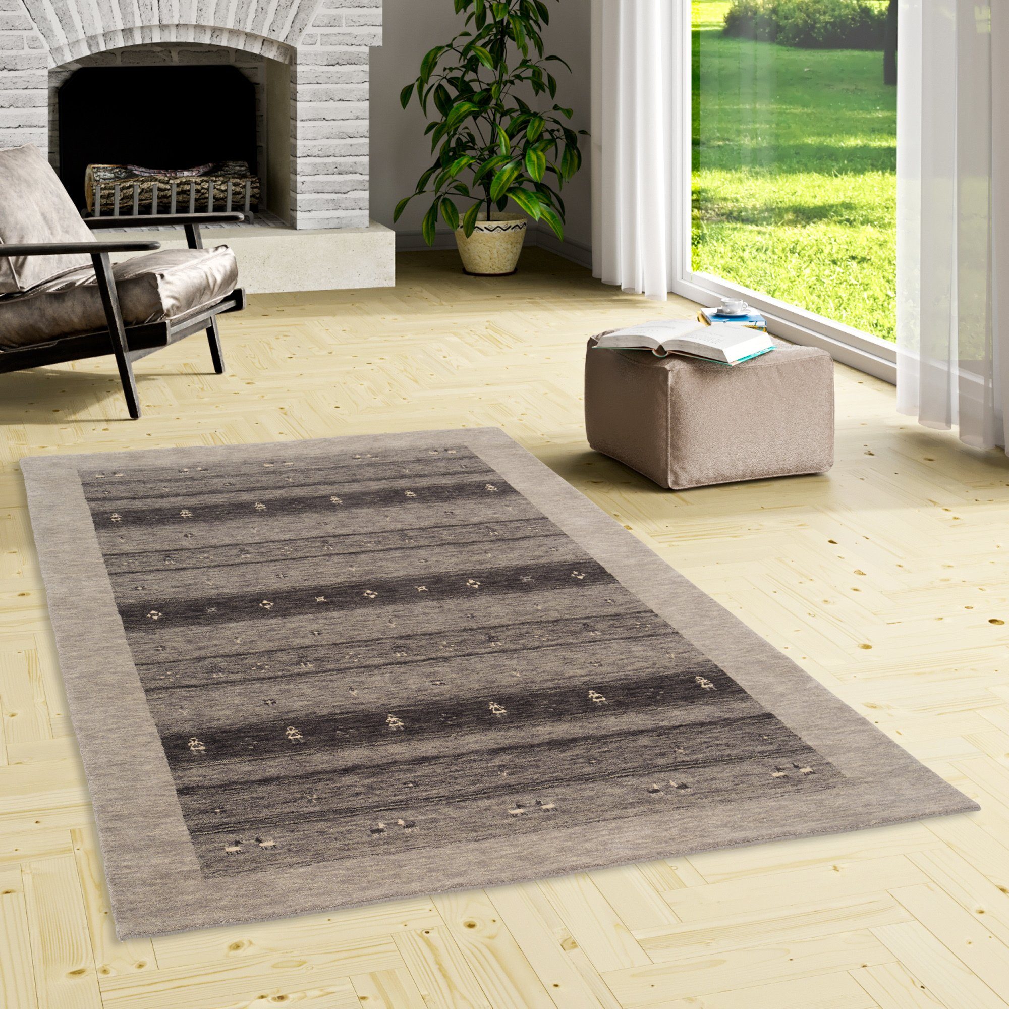 Pergamon Wollteppich Natur Wolle Teppich Gabbeh günstig online kaufen