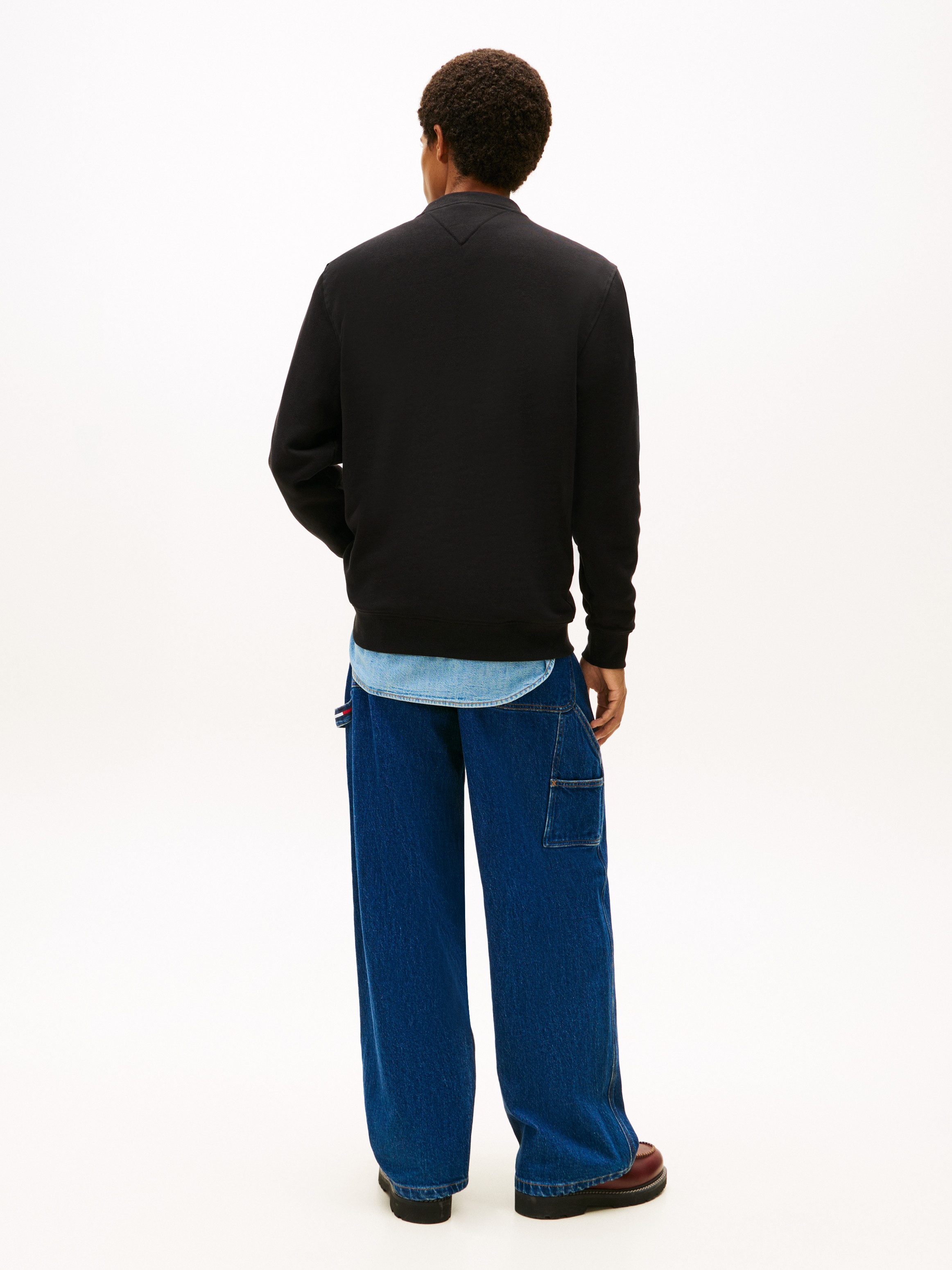 Tommy Jeans Sweatshirt TJM REG LINEAR CREW EXT mit Logostickerei