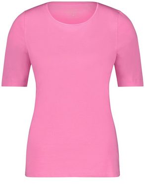 GERRY WEBER Kurzarmshirt Nachhaltiges T-Shirt mit satiniertem Ausschnitt