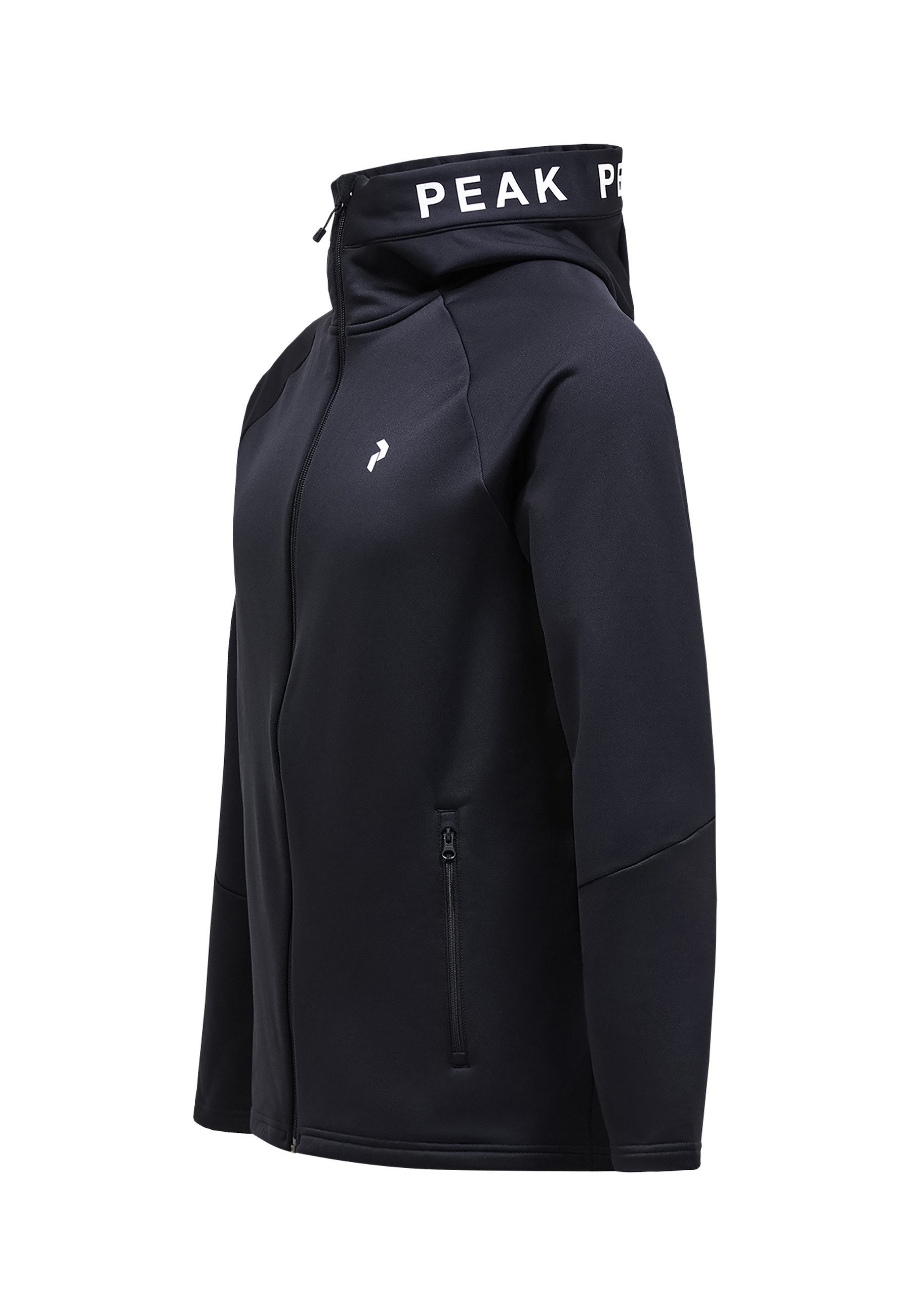 Peak Performance Fleecejacke M Rider Zip Hood mit Label-Applikationen