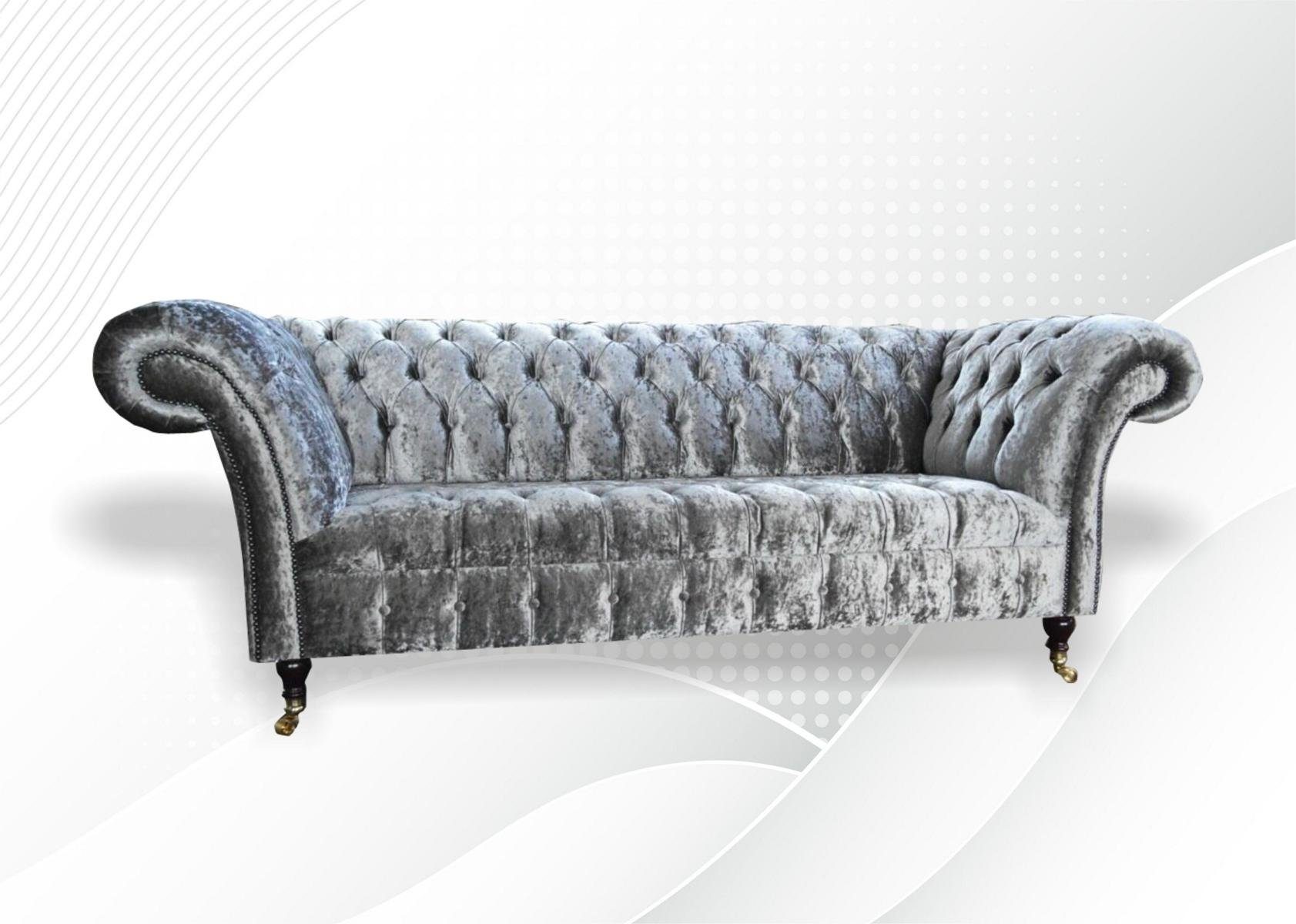 cm 225 Sitzer Sofa Chesterfield-Sofa, 3 Sofa Chesterfield JVmoebel Couch Design