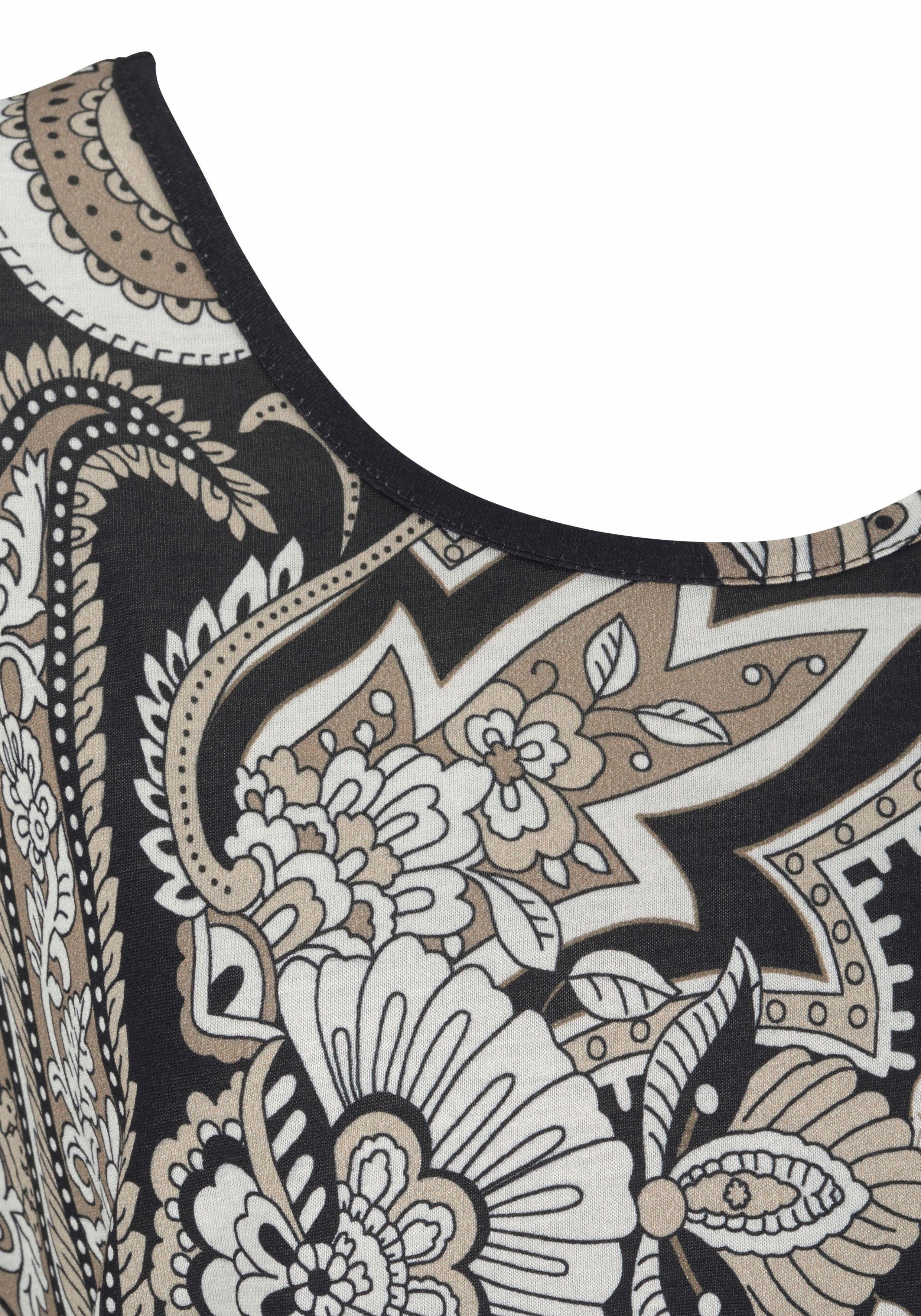 LASCANA Longshirt mit Cut-outs an den Schultern, Alloverprint, Shirtkleid, schulterfrei – Bild 5 von 5