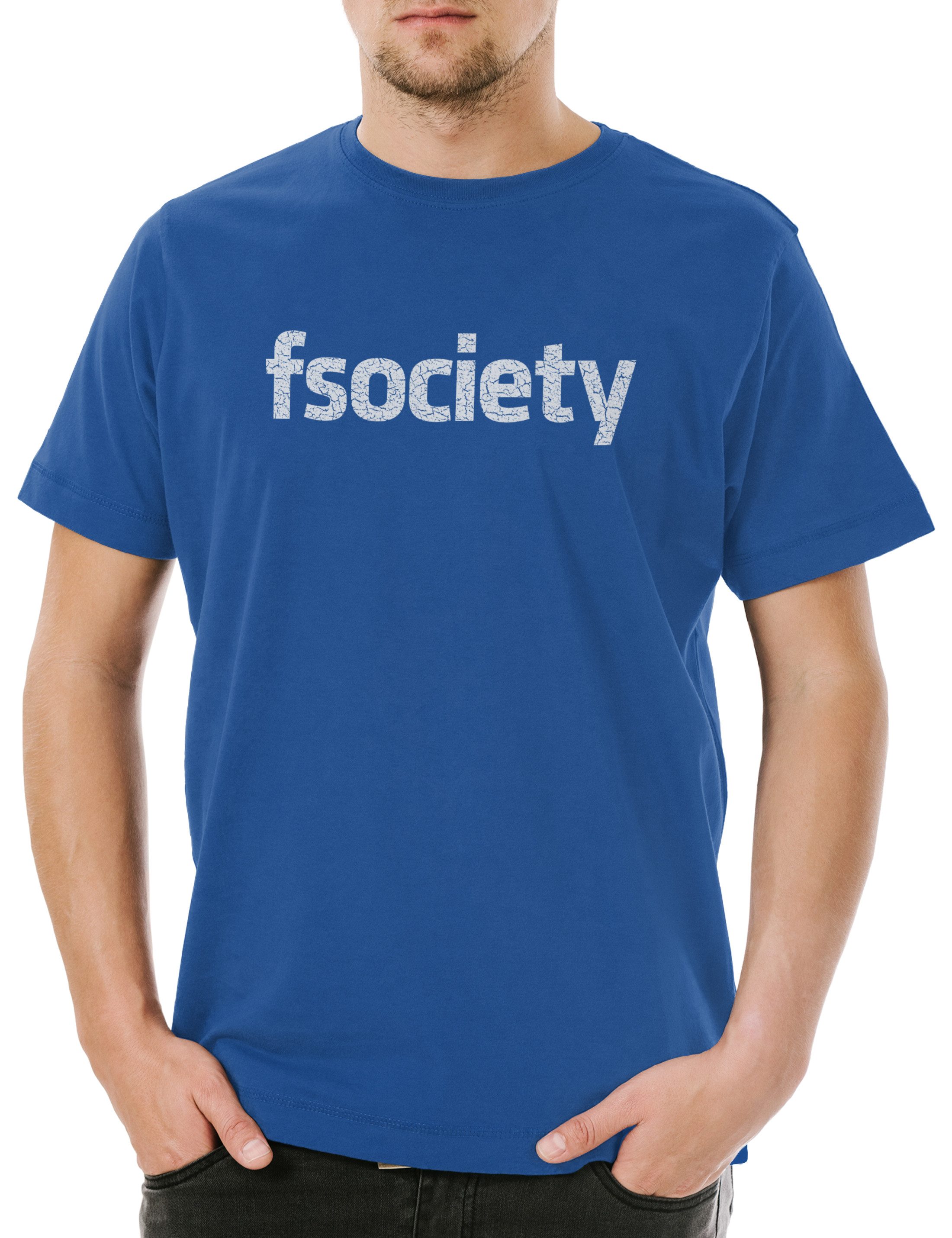 Print-Shirt fsociety Herren T-Shirt Mr. Studiosa Robot TV Hacker Serie Allsafe