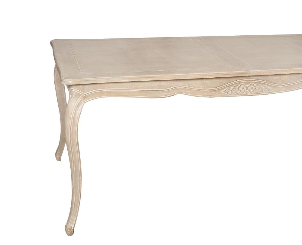 viel Landhausstil Birke Tisch), ausziehbar, (Esstisch, rechteckig, aus Massivholz, Beige Stylefy Stauraum, Venezia Esstisch