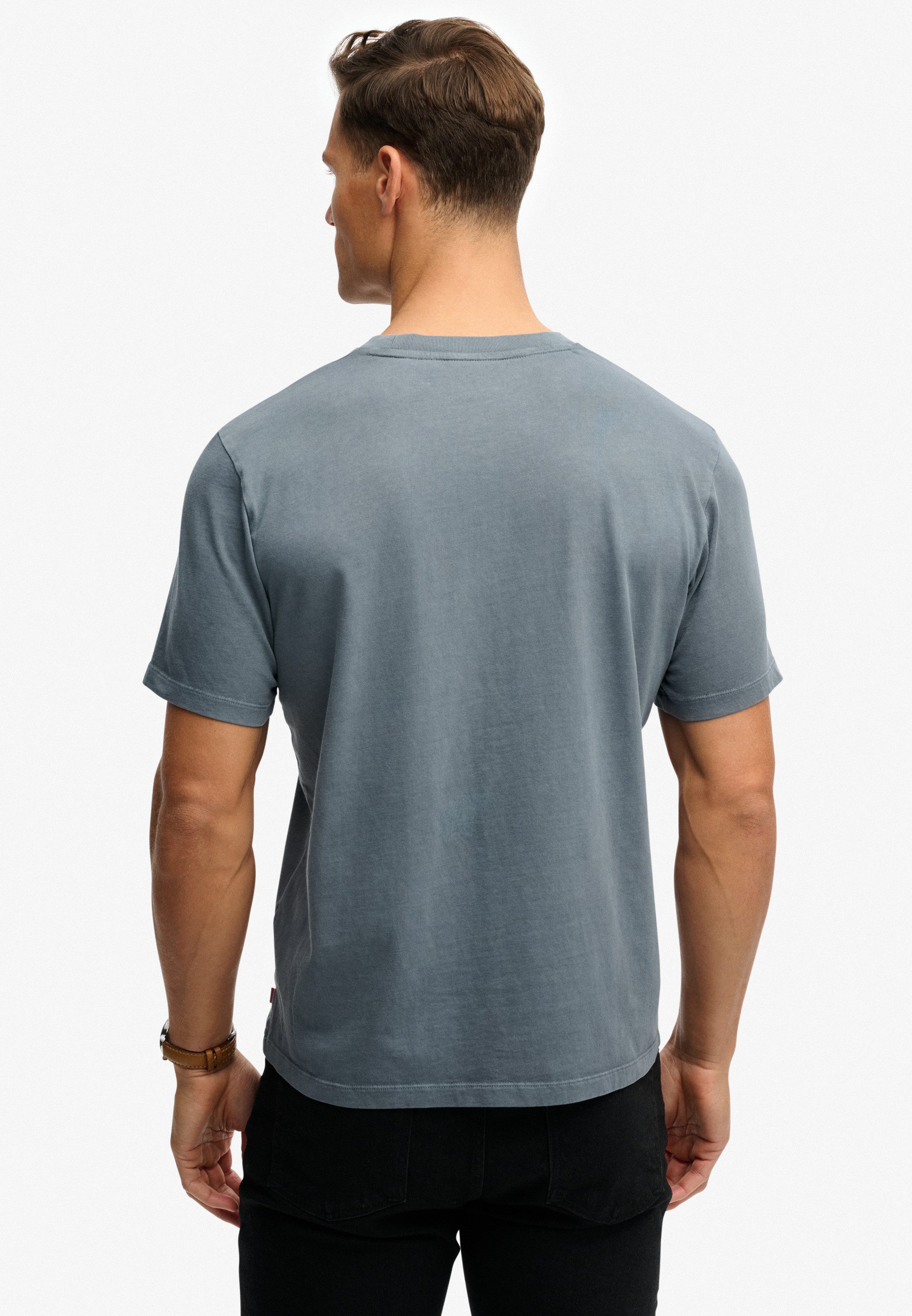 Superdry Rundhalsshirt MICRO LOGO TSHIRT mit Micro-Marken-Logo