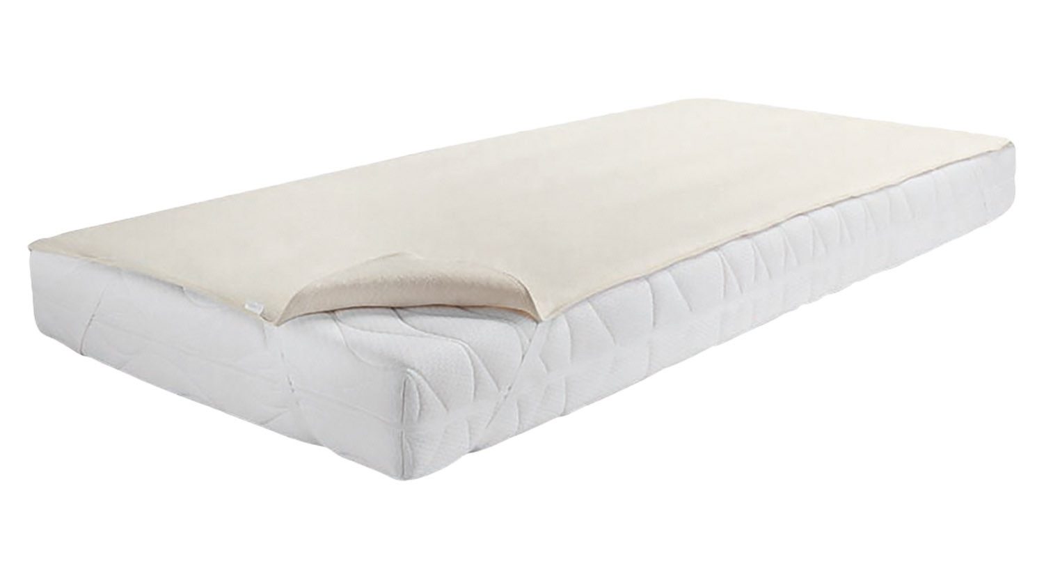 Matratzenauflage CIDRI, 140/150 x 200 cm, Beige, Baumwolle, Wülfing, mit 4 Eckgummizügen, Made in Germany