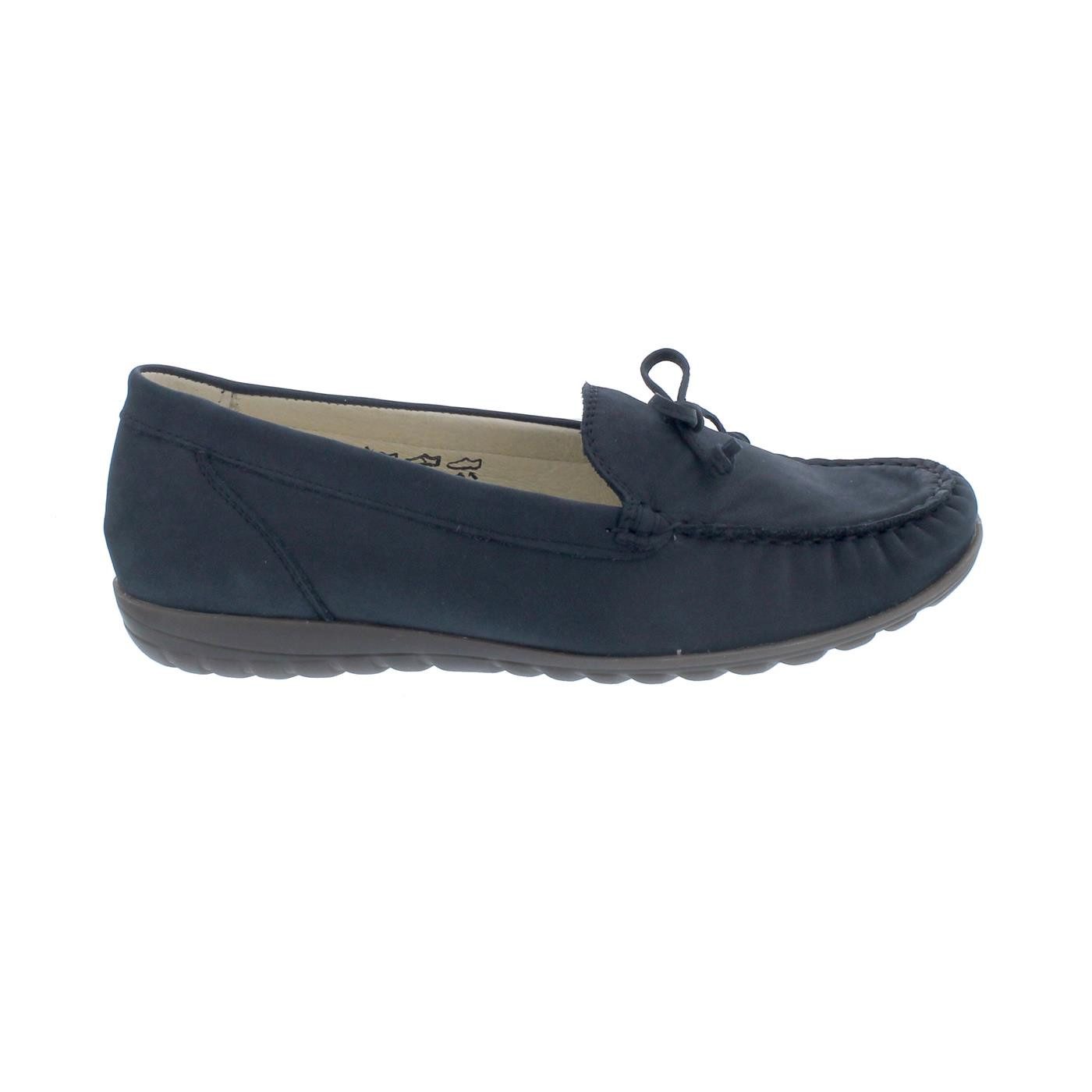 Waldläufer Hesima, Mokassin, Denver (Nubukleder), marine (blau), Weite Slipper