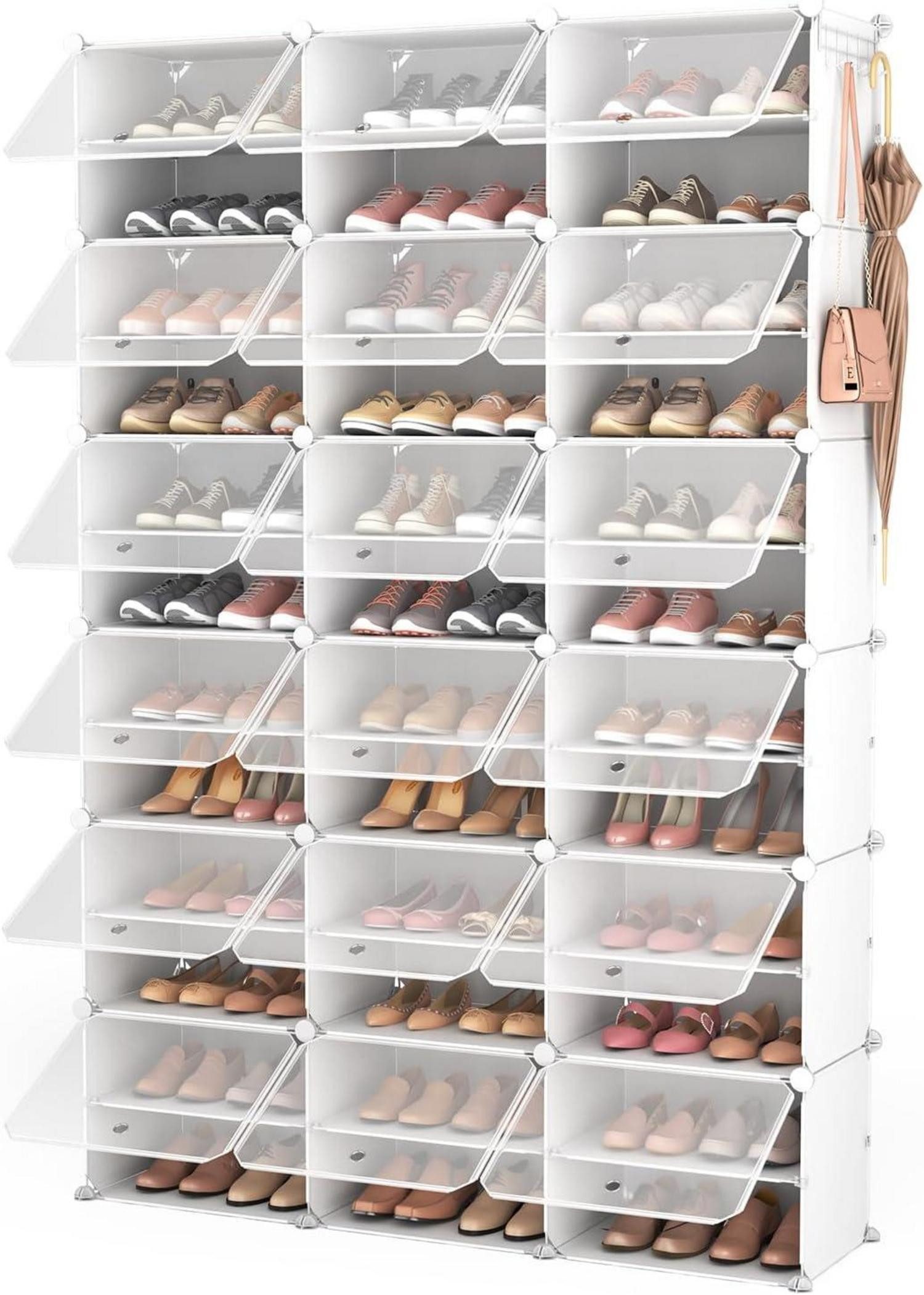 Vicye Schuhabtropfschale Schuhregal Transparente Tür 12 günstig online kaufen