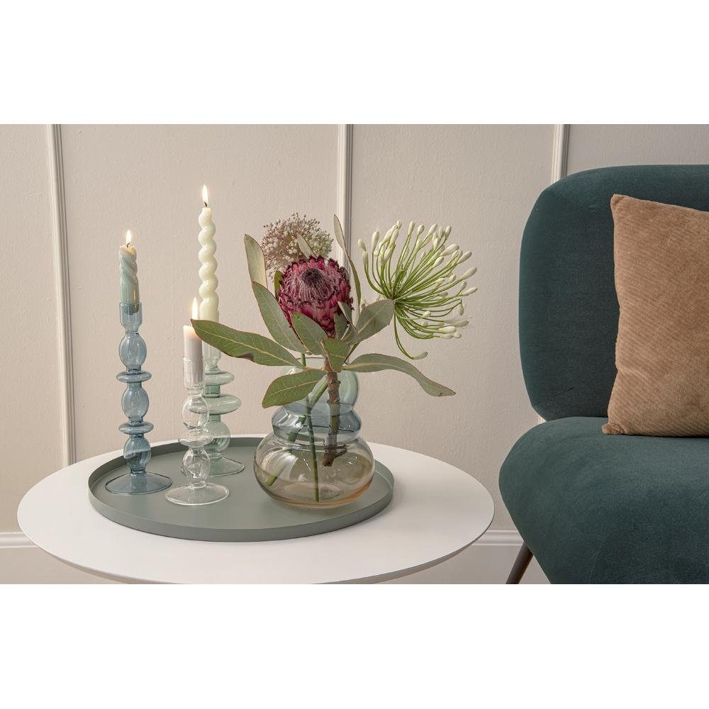 Present Time Dekotablett Tablett Tray Round Iron Warm Grey (39,5cm)