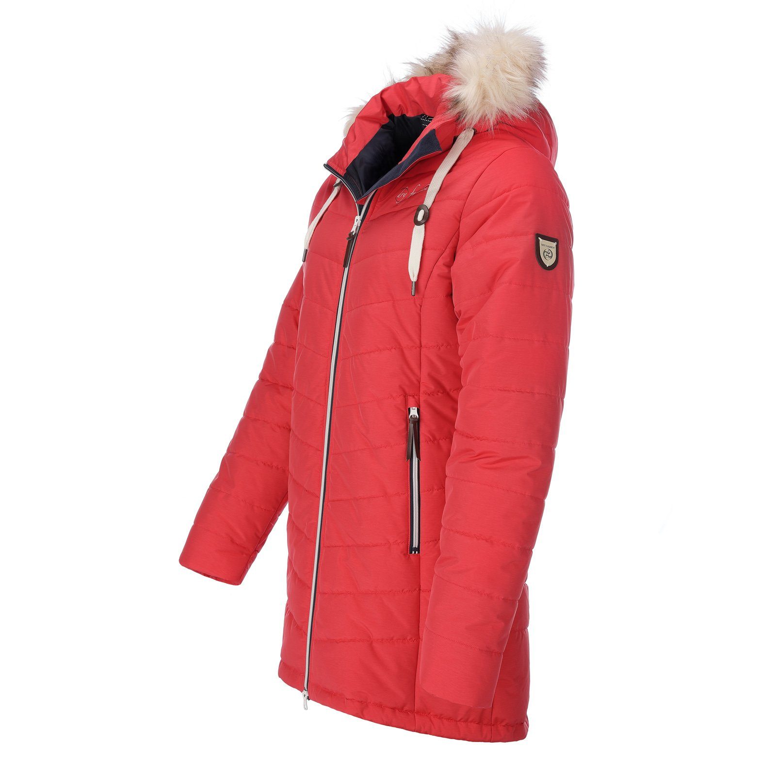 Dry Fashion Steppmantel Göteborg Damen Mantel gesteppt & gefüttert - Wintermantel Steppjacke Atmungsaktiv, wind- & wasserabweisend, Kapuze verstellbar & abnehmbar