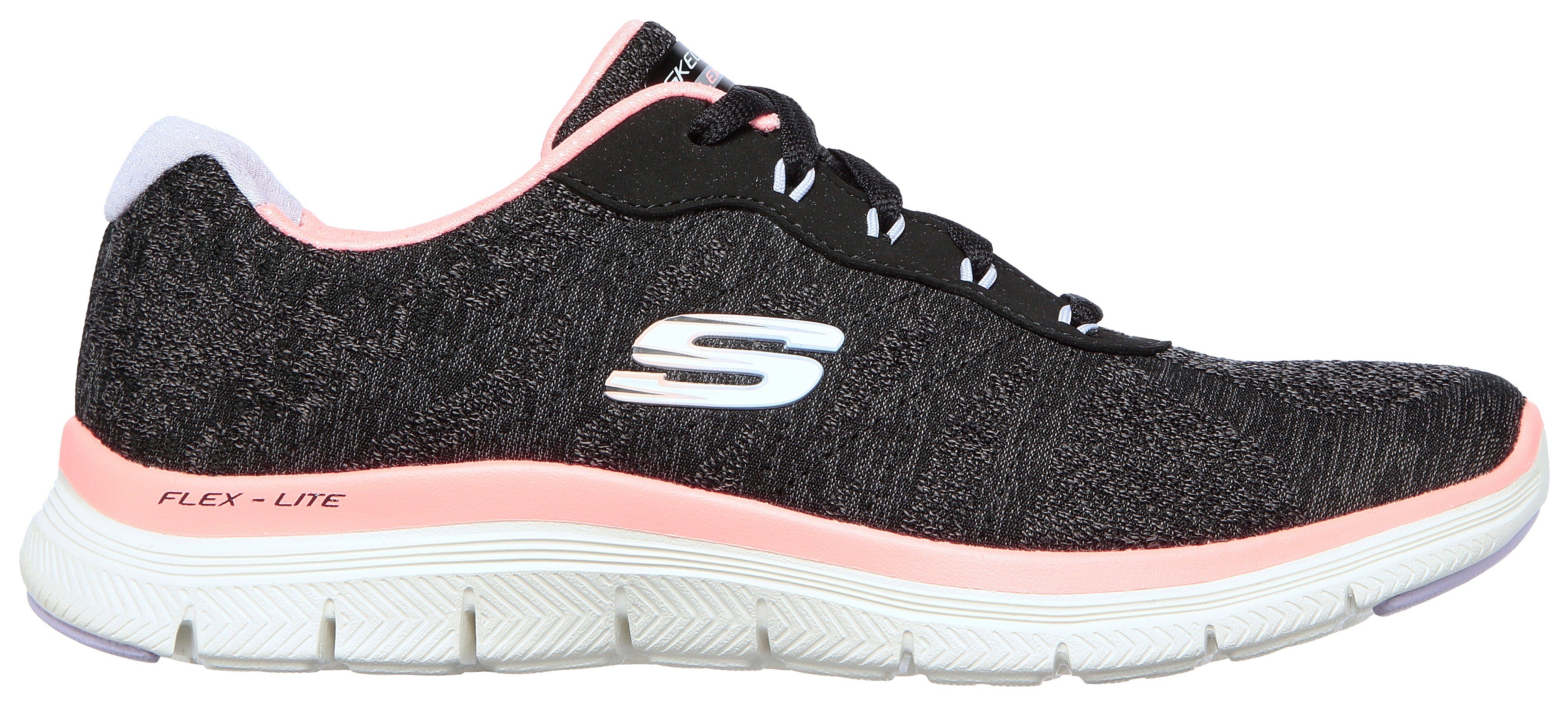 mit Foam MOVE Cooled 4.0 schwarz-koralle Sneaker Skechers APEEAL FRESH Memory Air FLEX