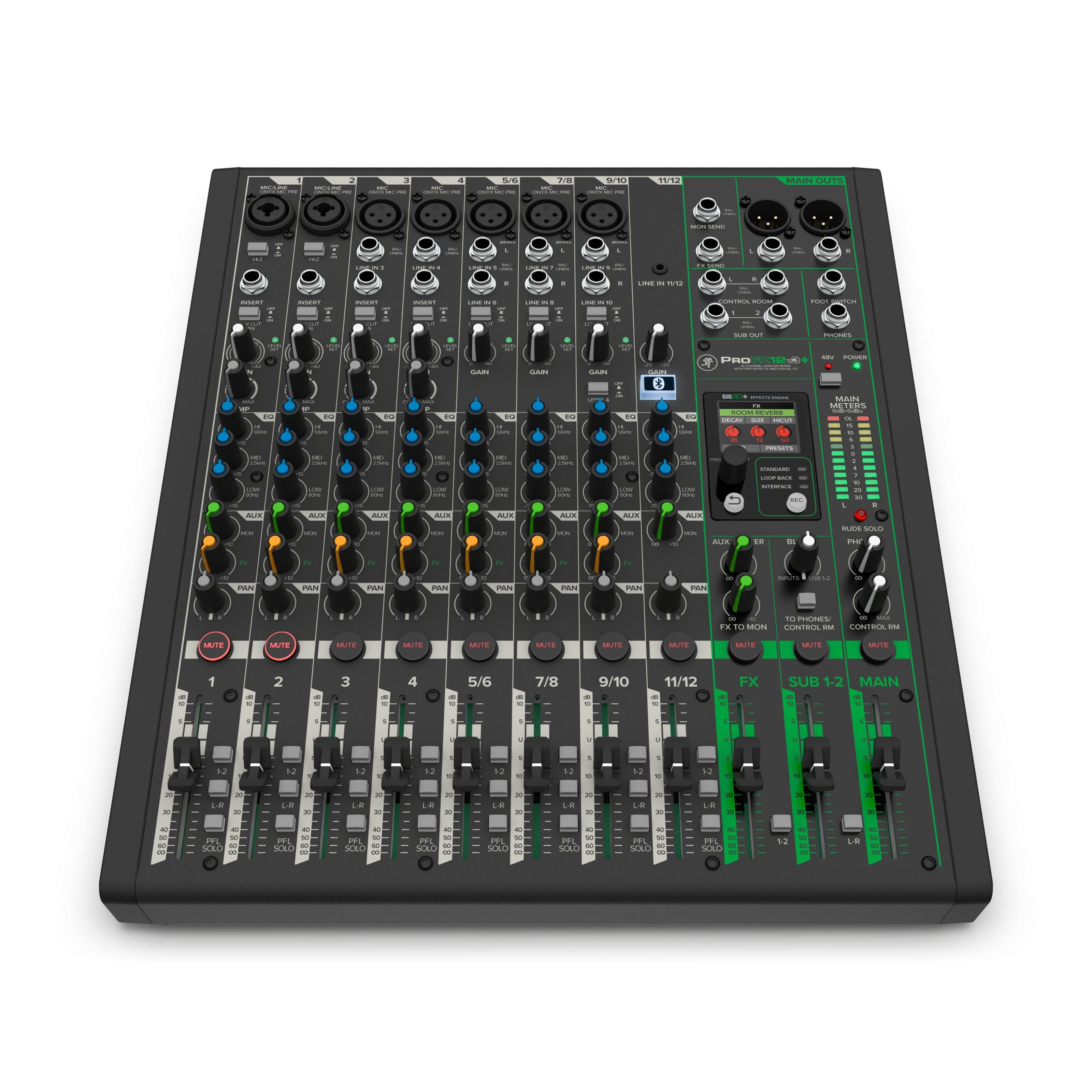 MACKIE Mischpult, (PA Mischpulte, Analog Mixer), ProFX12v3+ - Analogmixer