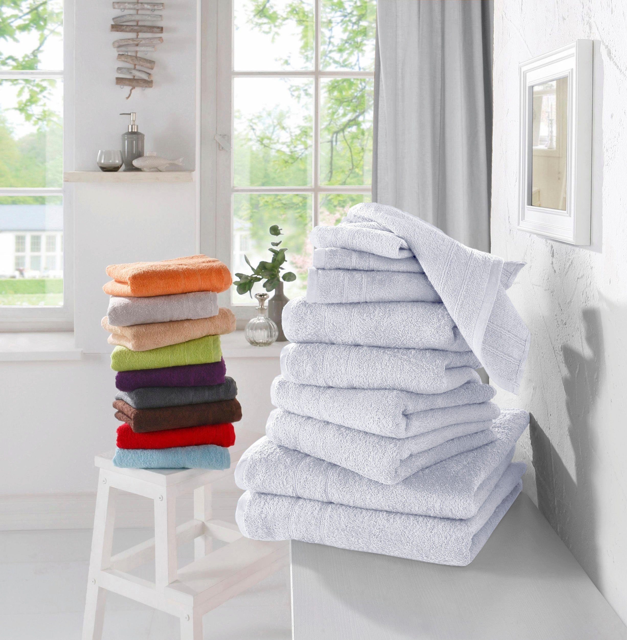 my home Handtuch Set Inga, Duschtücher, günstig online kaufen