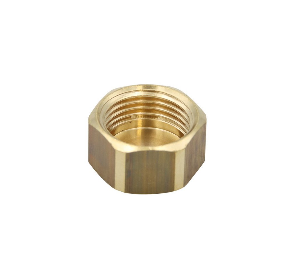 Thumbnail - General Fittins Gewindefitting Messing Kappe Endkappe Verschlusskappe 3/8 Zoll DN10 Fitting Deckel