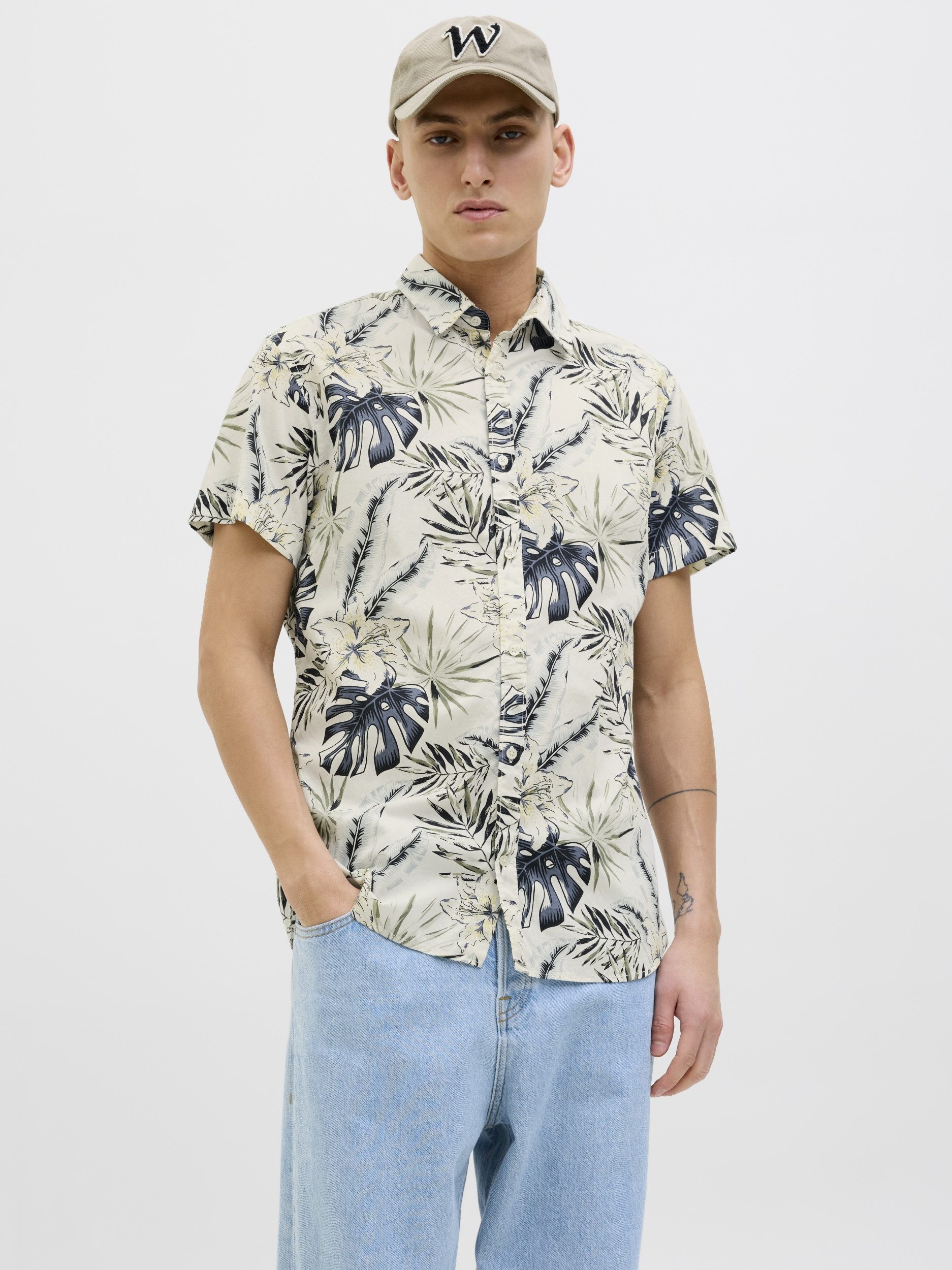 Jack & Jones Langarmhemd JJHAWAII AOP günstig online kaufen