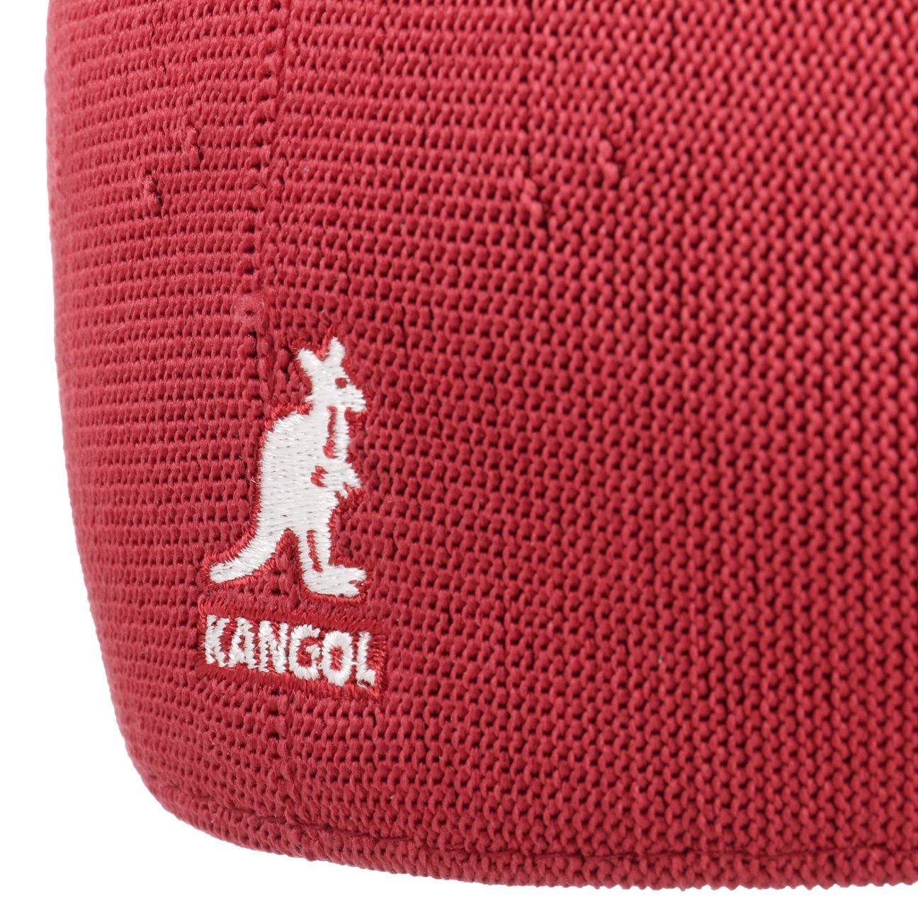 Kangol Flat Cap (1-St) Schirmmütze Schirm bordeaux mit