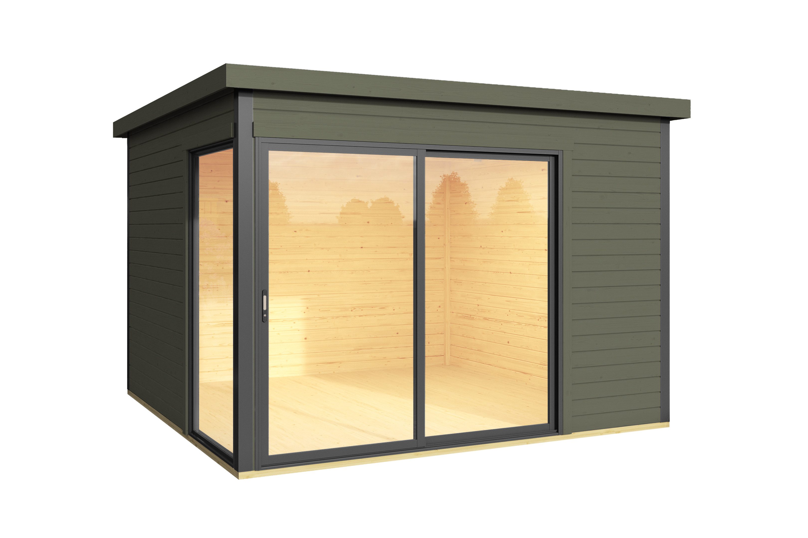 Nordic Holz Gartenhaus DOMEO 1, BxT: 319,6x319,6 cm