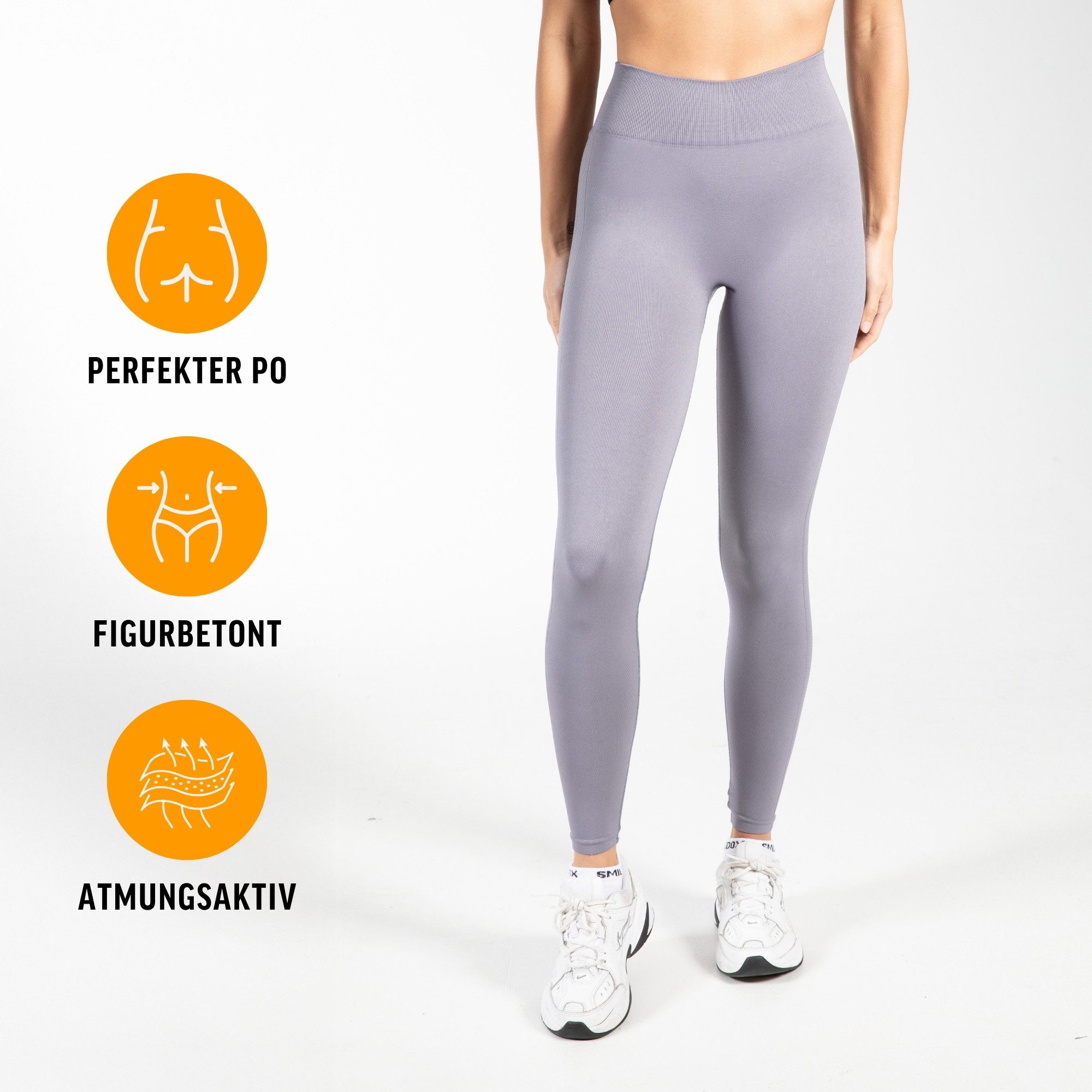 Leggings Cetrina, Push Up Scrunch Leggings mit Schriftzug Fitness & Alltag