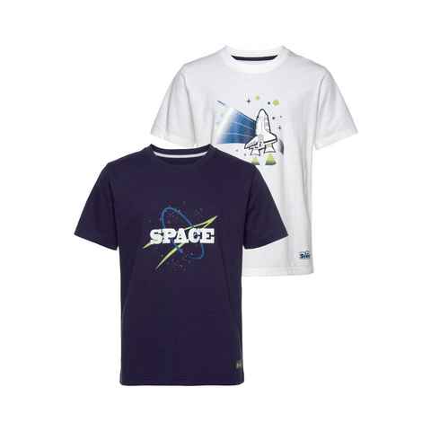 Scout T-Shirt SPACE (Packung, 2er-Pack) aus Bio-Baumwolle