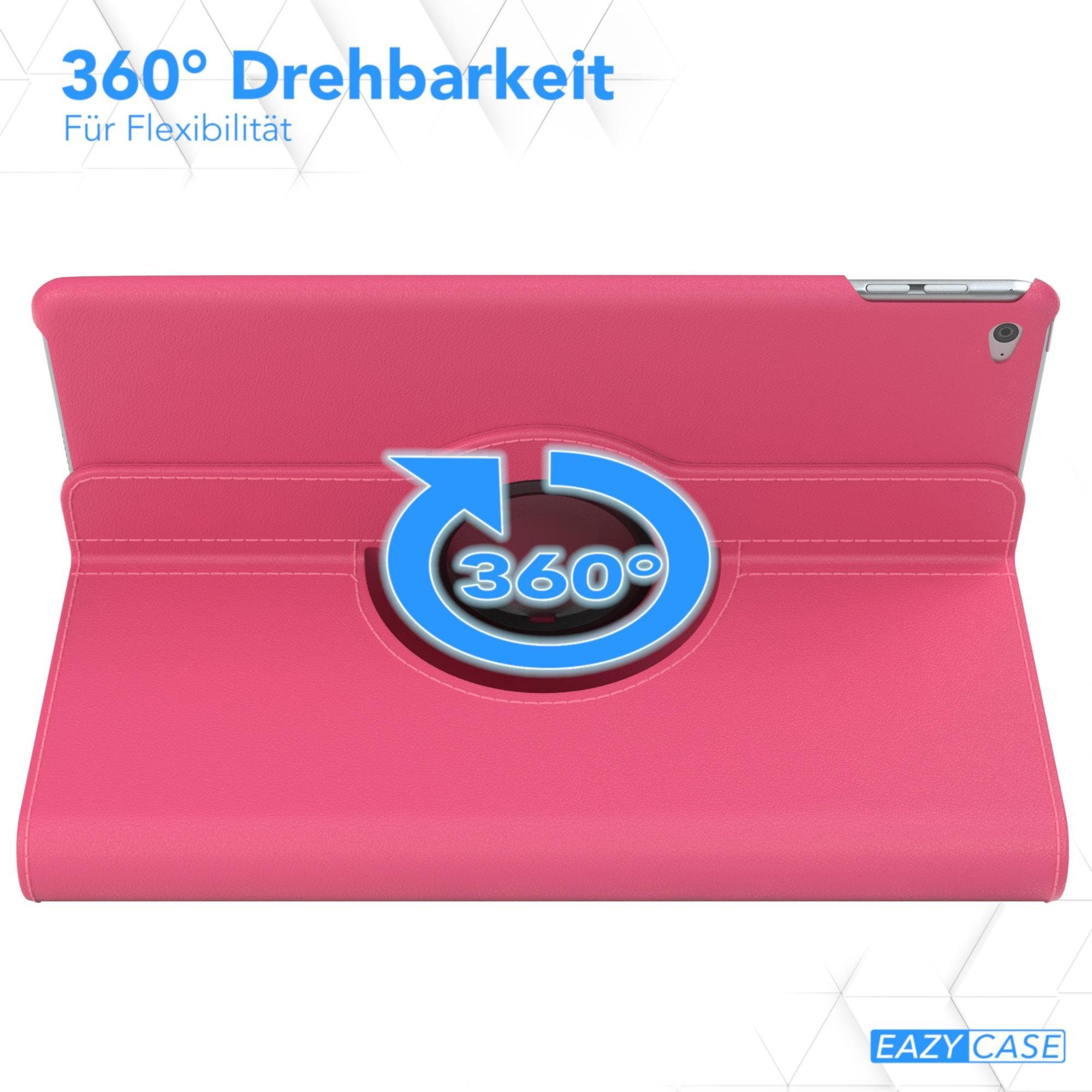 EAZY CASE Tablet-Hülle Rotationcase für iPad Air 1 & 5./6. Gen. 2017/2018 9,7 Zoll, Klapphülle zum Aufstellen Rundum Hülle Book Tablet Slim Klappcase Pink