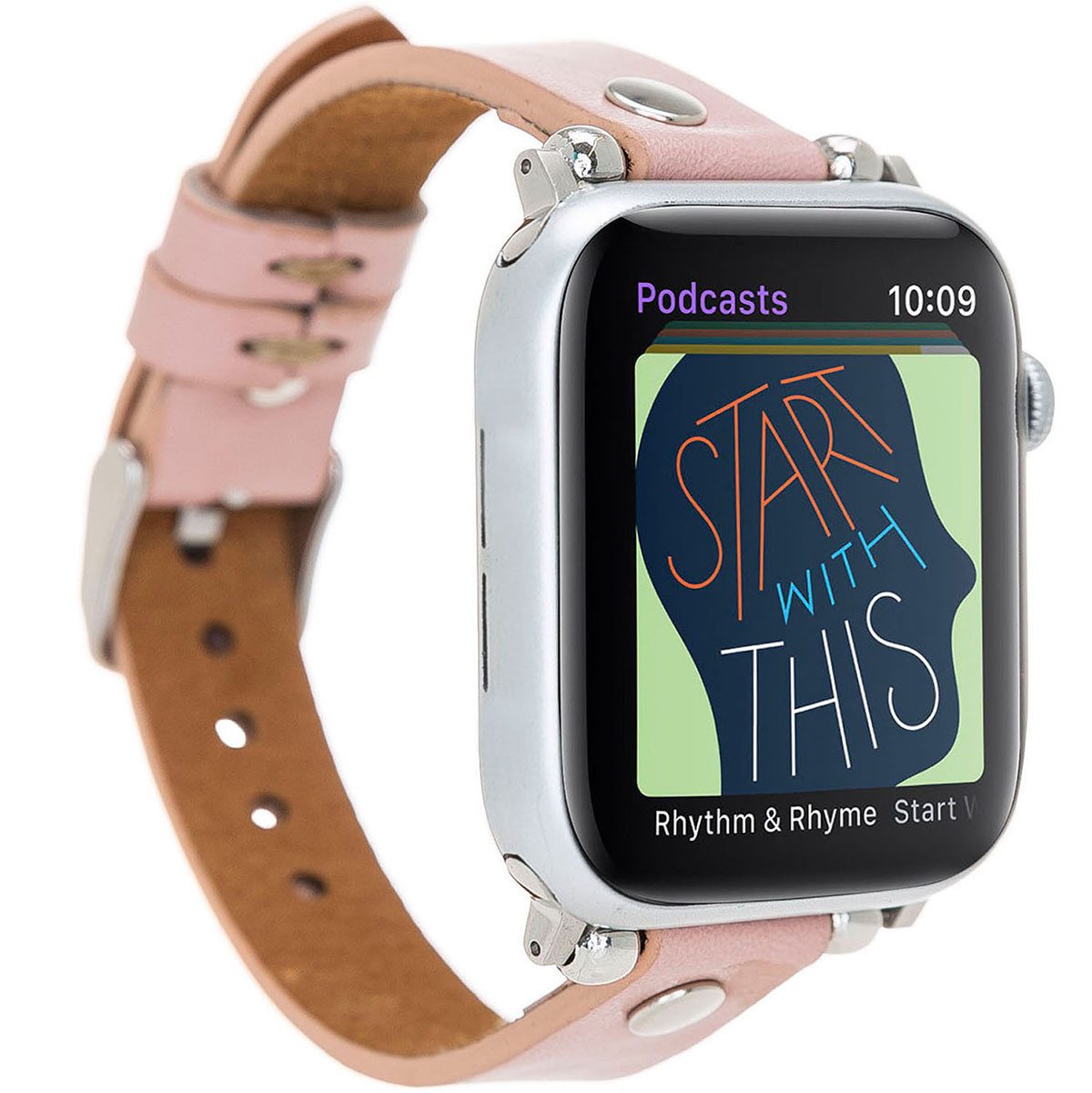 Burkley Smartwatch-Armband Exklusives Vintage Lederarmband, Handmade Stil 22