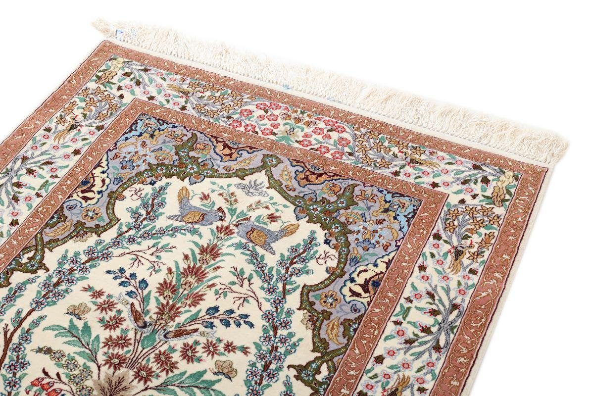 rechteckig, Nain Orientteppich, 6 Handgeknüpfter Orientteppich Isfahan Höhe: Seidenkette 105x150 Trading, mm