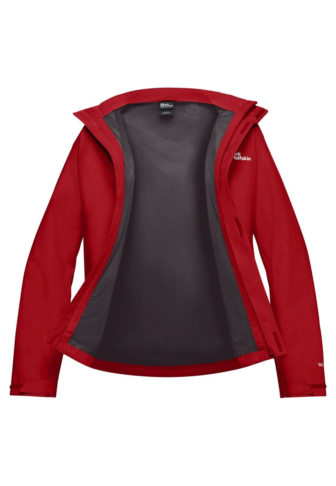 Jack Wolfskin Regenjacke Trailtime 2-Lagen (wasserdicht, atmungsaktiv) rot günstig online kaufen