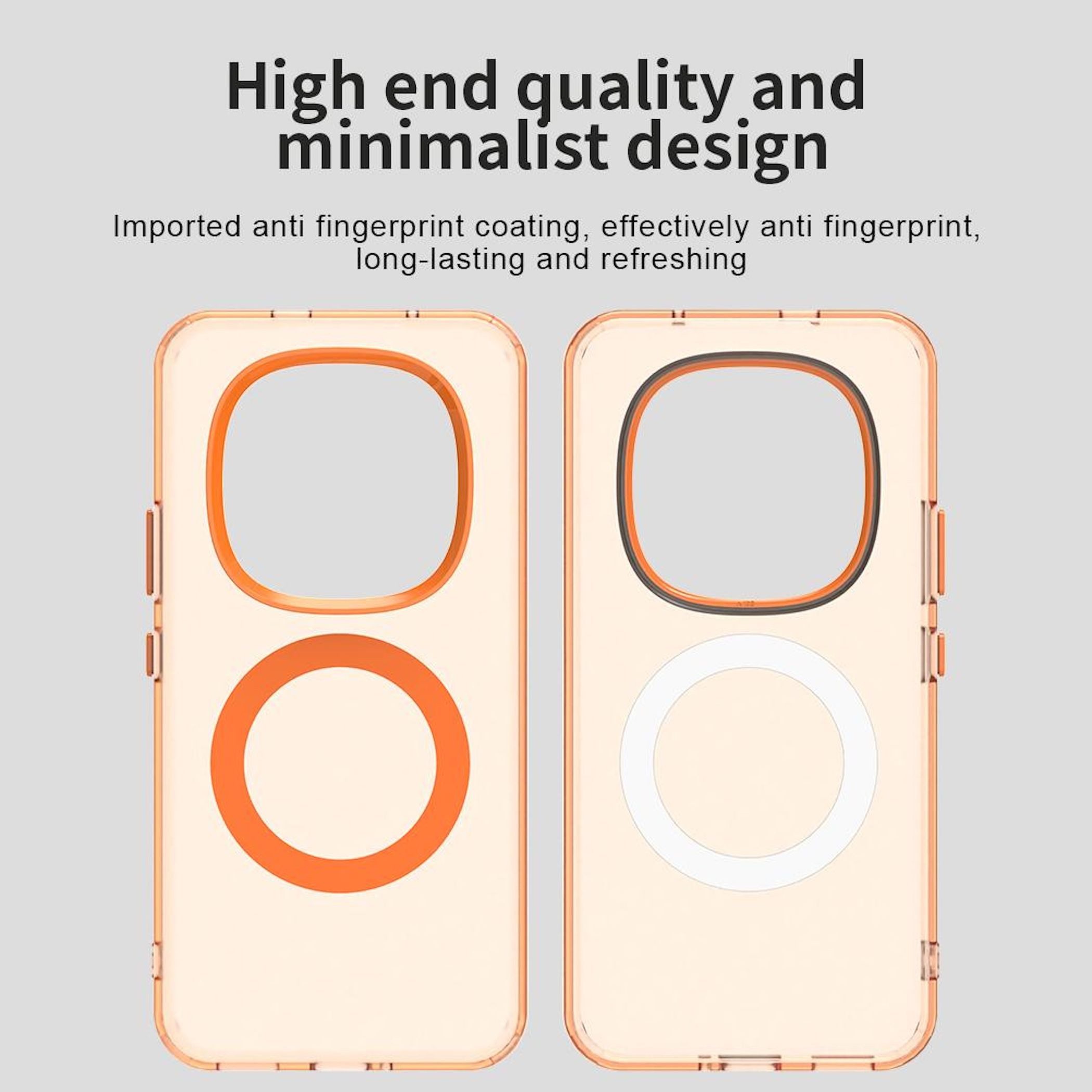 Wigento Handyhülle Für Xiaomi Redmi Note 15 Pro Plus 5G Candy Design Magsafe Hülle Orange, Magsafe Funktion, Stoßschutz, präzise Aussparungen – Bild 3 von 5