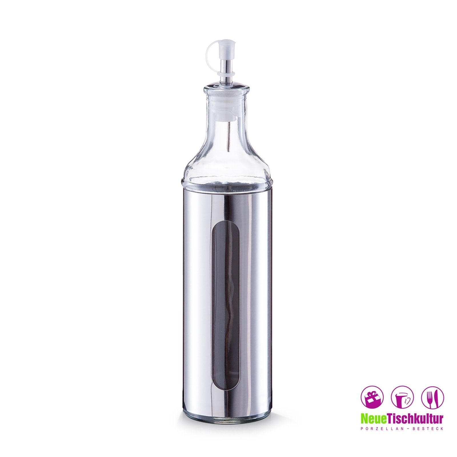 Neuetischkultur Vorratsglas Essig-/Ölflasche, 500 ml Edelstahl Glas, Edelstahl
