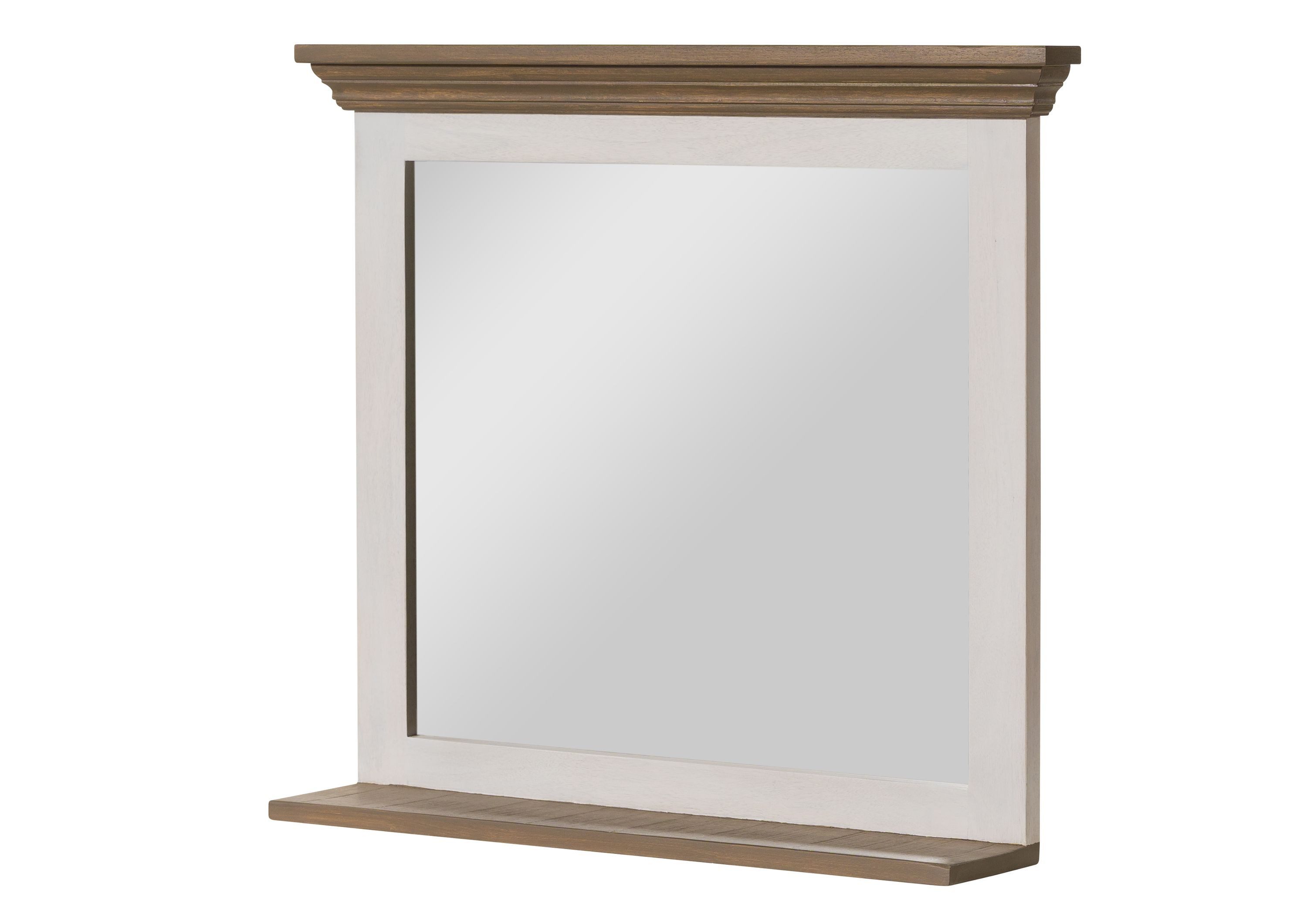Massivmoebel24 Spiegel (1-St., Mango 70x15x63 weiß lackiert TOULOUSE #134), Mango 70x15x63 weiß lackiert TOULOUSE #134