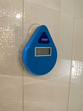 WestCraft Badezimmeruhr analoger 5 Minuten Shower Timer - Sanduhr mit Saugnapf für die Dusche (aus Holz & Kunststoff)