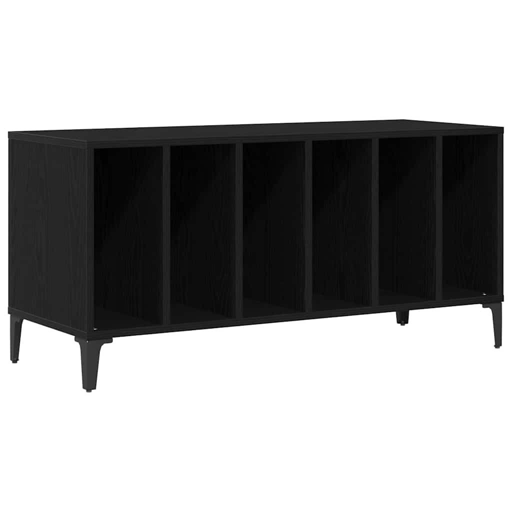 vidaXL Seitenschrank Schallplattenschrank Schwarz Eichen-Optik 100 x 38 x 48 cm (1-St)