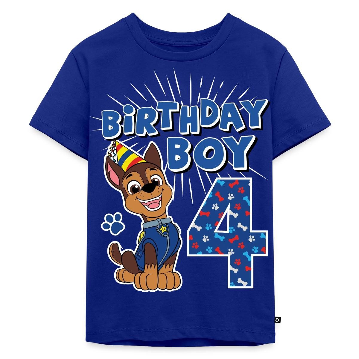 T-Shirt Paw Patrol 4 Jahre Alt Geschenk 4. Geburtstag Chase Kinder Premium T-S