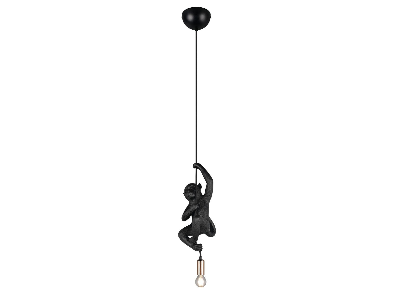 Reality Leuchten LED Pendelleuchte, Dimmfunktion, LED wechselbar, warmweiß, außergewöhnliche Affenlampe hängend besondere Tierlampe, B: 14,5cm