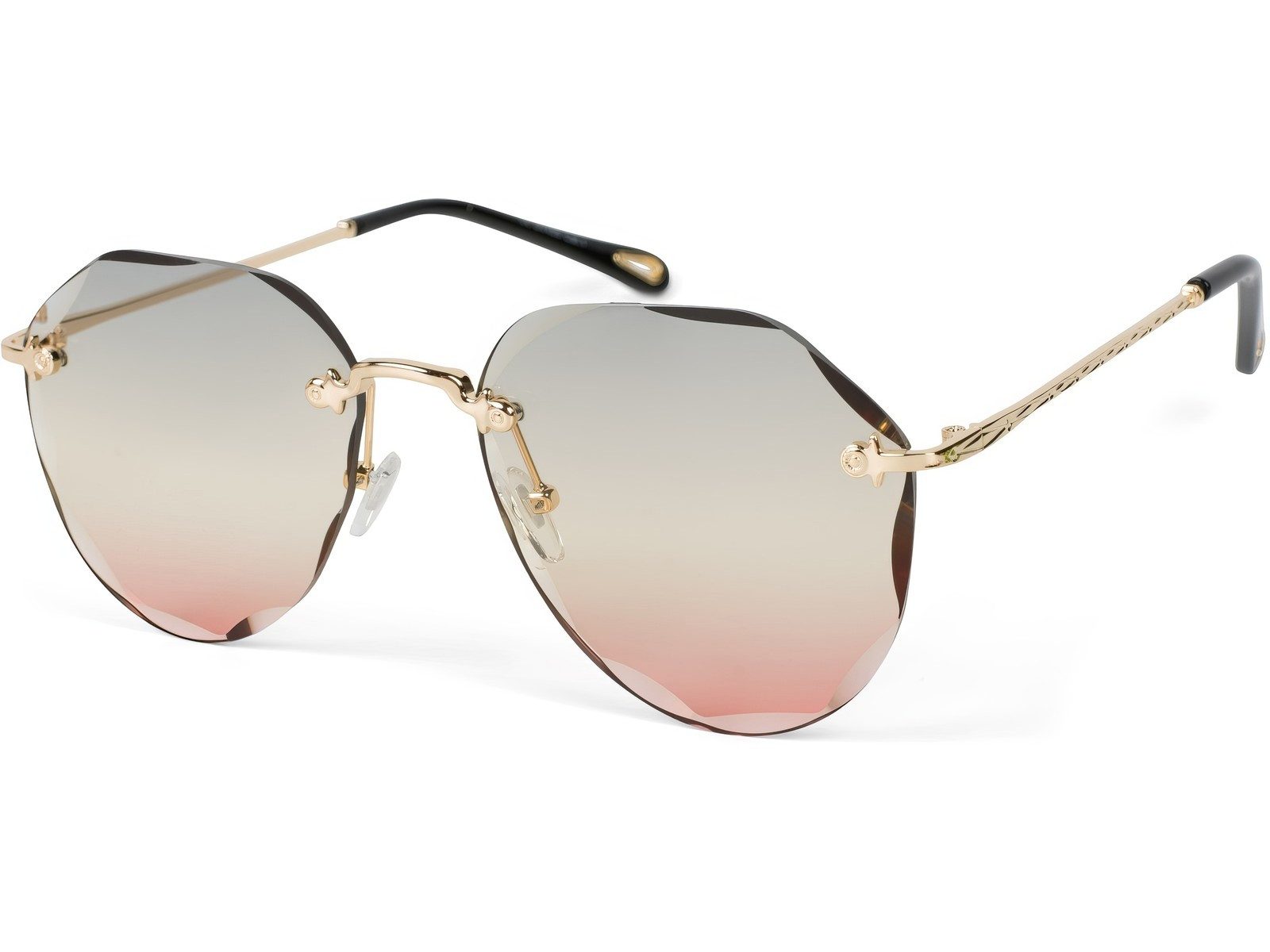 styleBREAKER Sonnenbrille Rahmenlose Piloten Sonnenbrille mit Diamant Schliff (1-St) Gradient