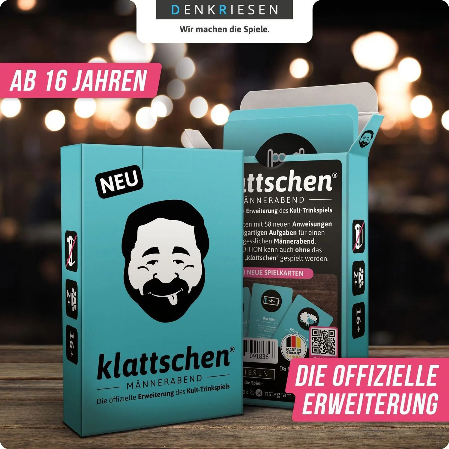 Denkriesen Spiel DENKRIESEN - klattschen® - Männerabend - SPIELKARTENKARTON "Das...