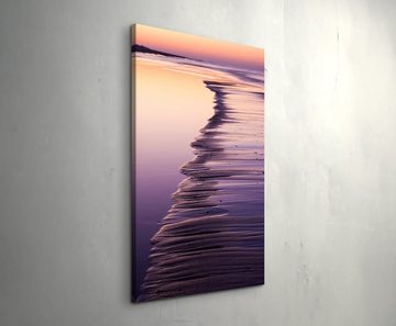 Sinus Art Leinwandbild Nahaufnahme Sand bei Sonnenuntergang - Leinwandbild