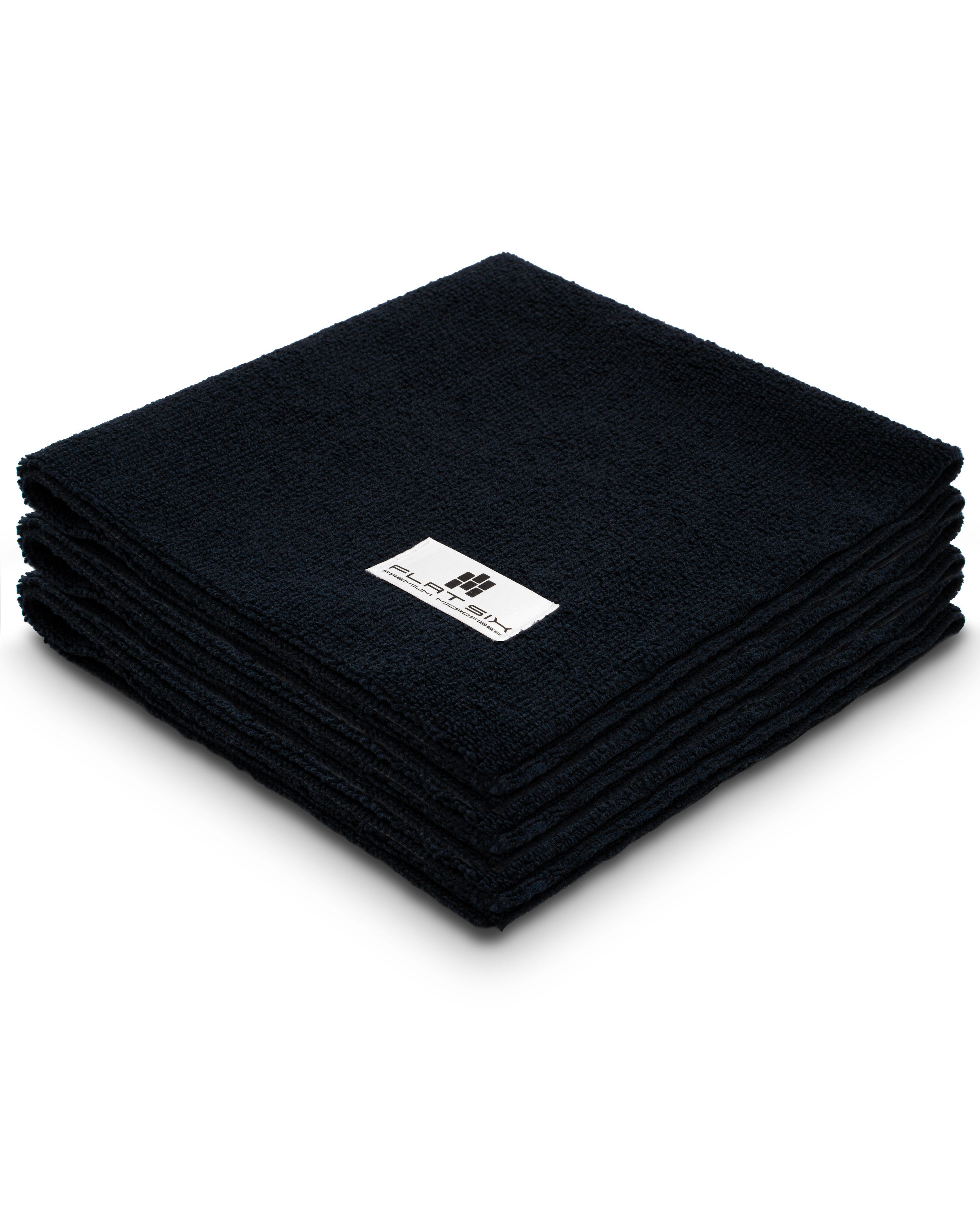 Flat Six Mikrofasertuch – Premium Poliertuch & Trockentuch für Autopflege Mikrofasertuch (3-tlg., 40x40 cm, 385 GSM, weich, randlos & lackschonend)