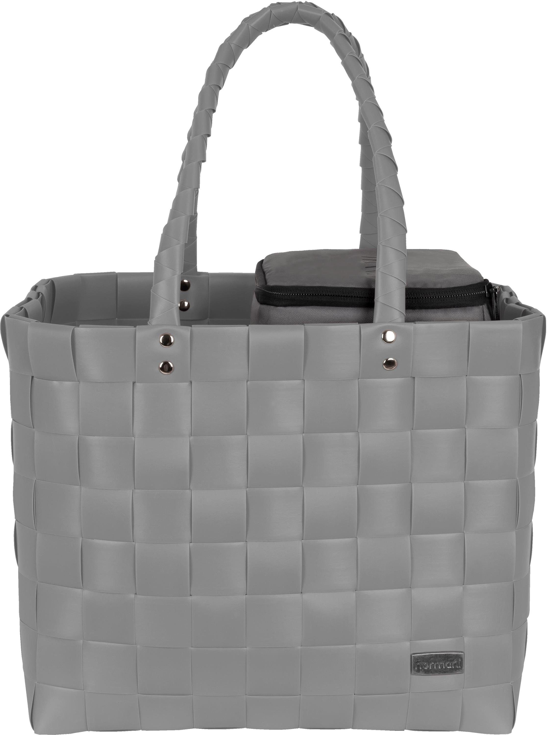 normani Einkaufskorb Flechtkorb mit kleiner Kühltasche, 20 l, Einkaufskorb mit kleine Kühlbox
