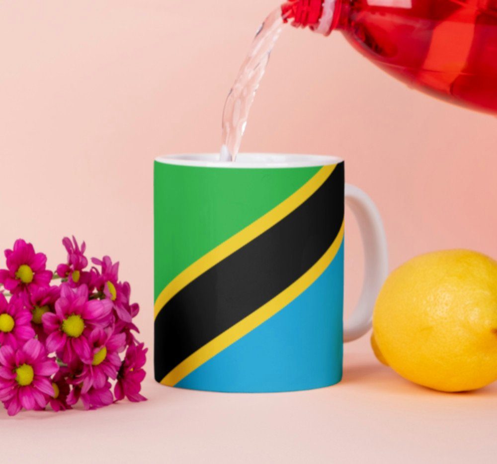 Kaffeetasse National Kaffee Tansania Pot Tinisu Flagge Afrika Becher Tasse Tasse