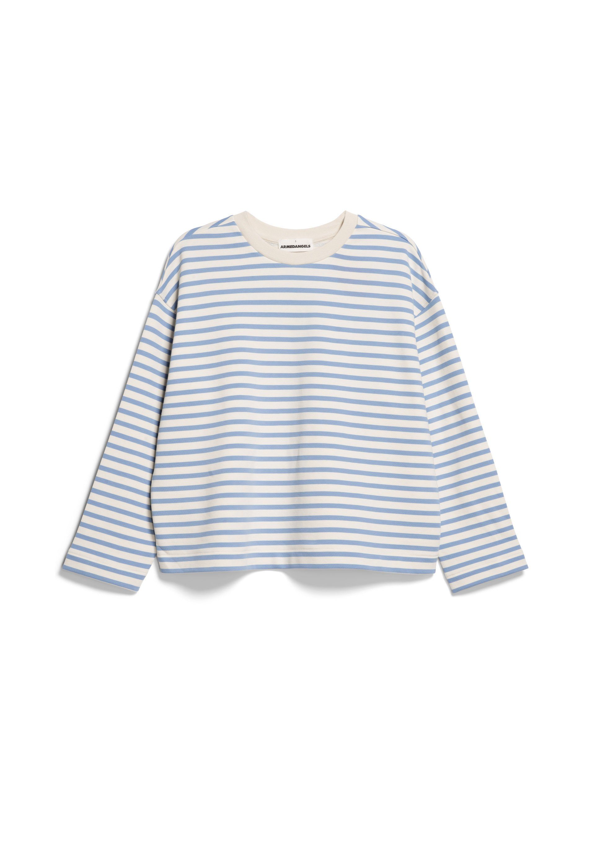 Sweatshirt iceberg MAARLEN Armedangels blue-undyed FRANKAA STRIPE (1-tlg) Damen