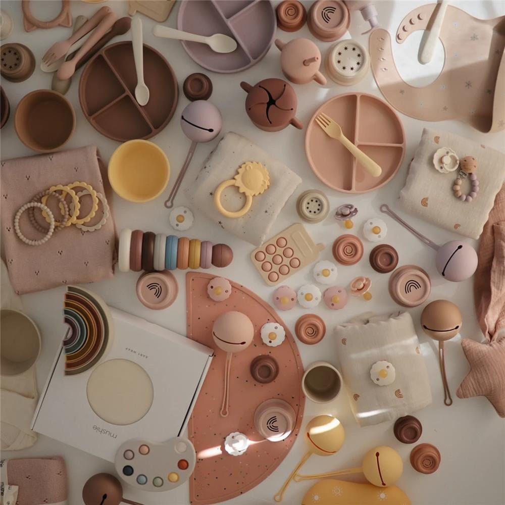 Mushie Lätzchen Silikon Daisy