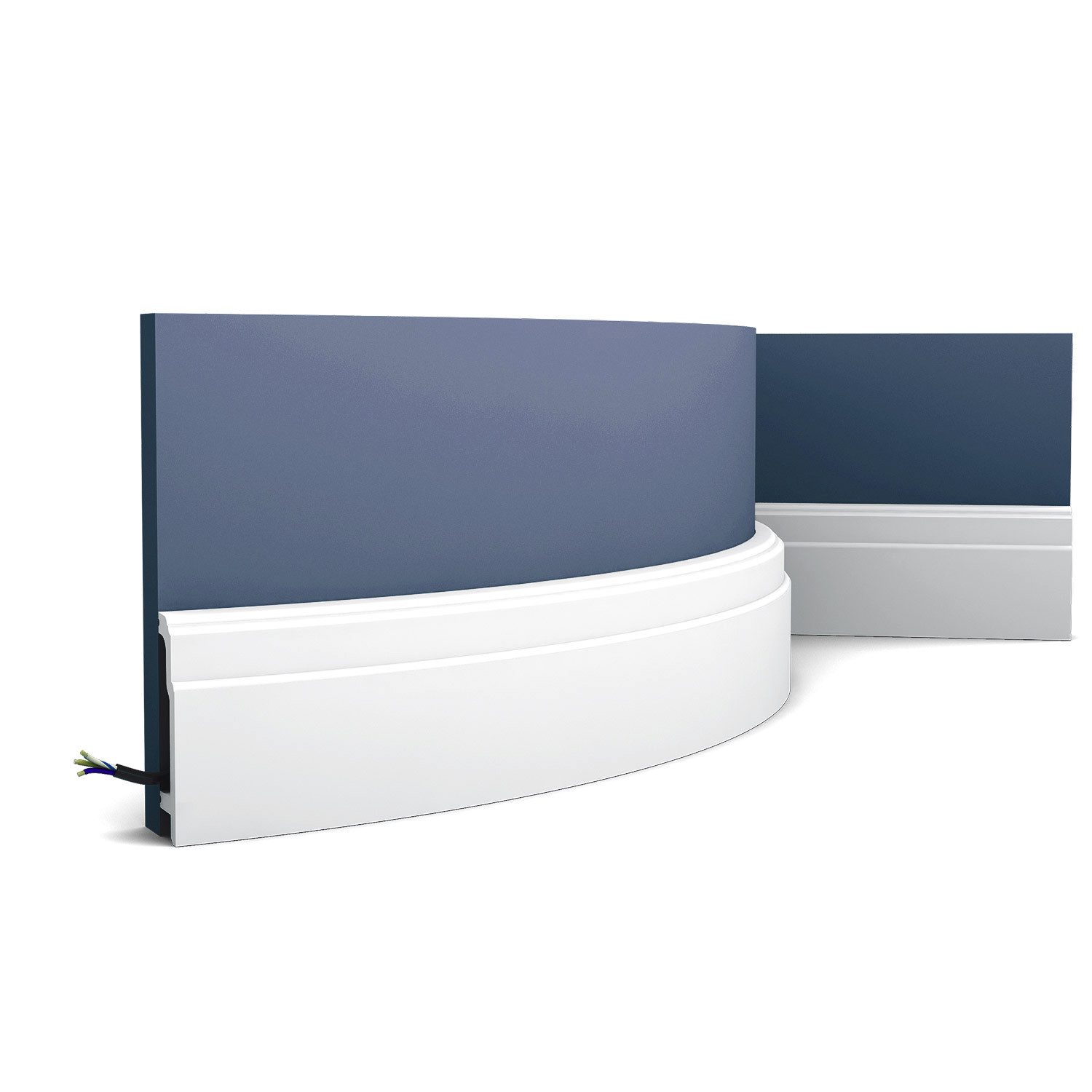 Orac Decor Flexprofil SX155F flexible Sockelleiste Profilleiste Fuß Boden-Leiste 2 m (Profilleiste, 1-St., Flexible Sockelleiste, Stuckleiste, Zierleiste, 2 m), Profilleiste