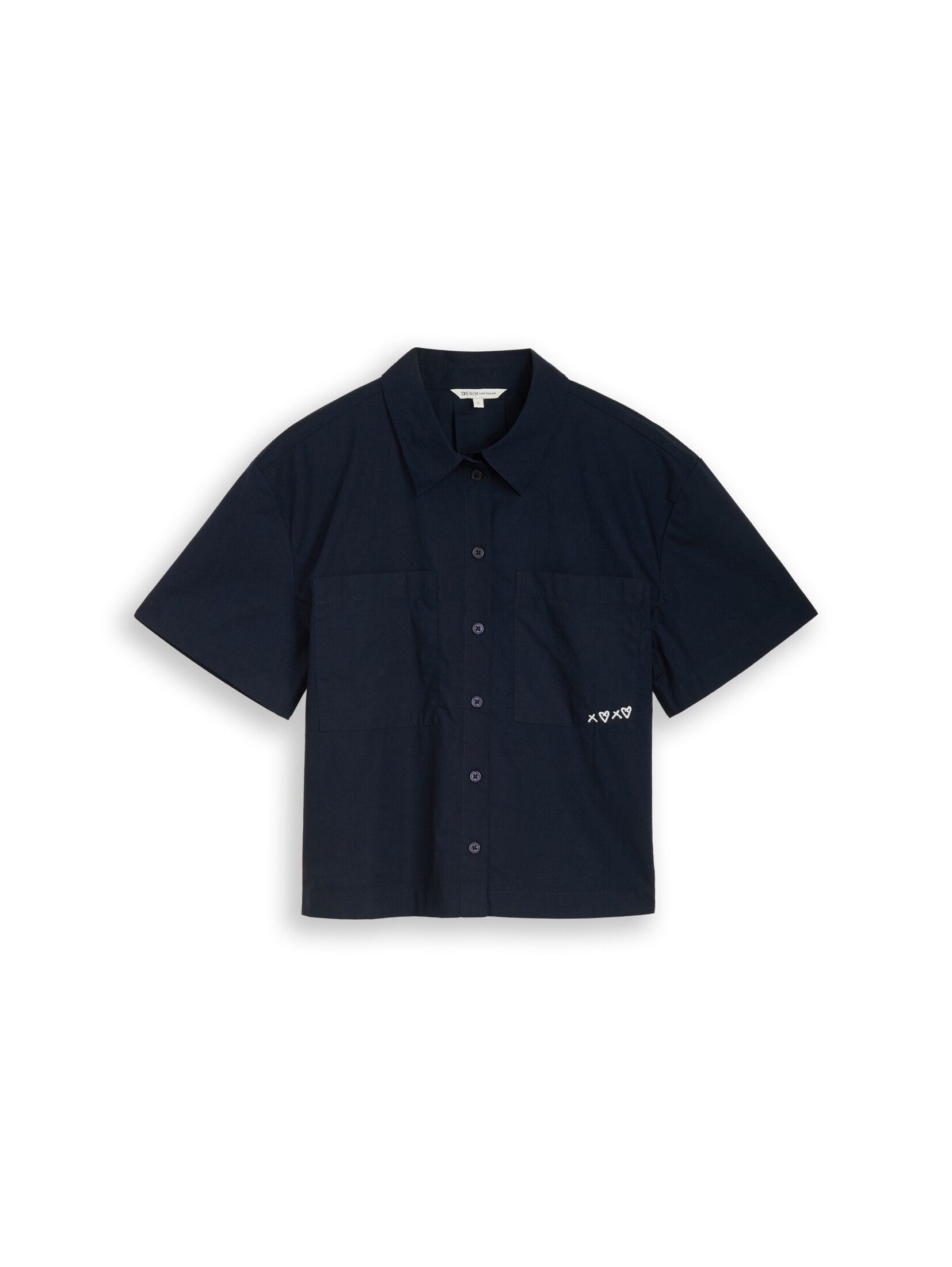 TOM TAILOR Denim Kurzarmbluse Blusen & Shirts Boxy Fit Bluse aus Baumwolle günstig online kaufen