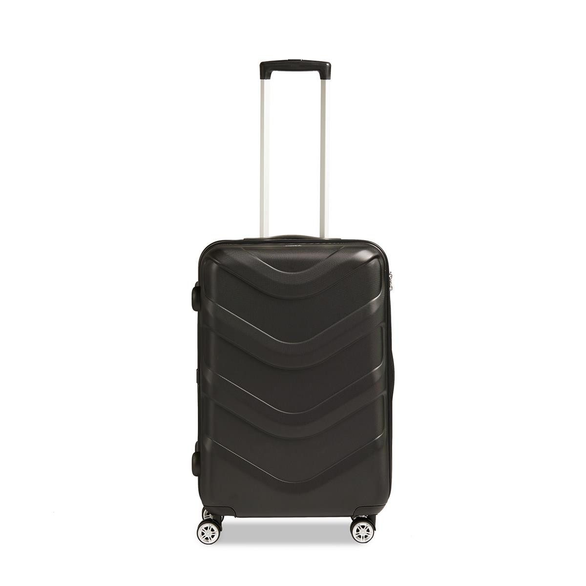 Stratic Hartschalen-Trolley Stratic Arrow 2 Hartschalen-Koffer M 65 cm schwarz, 4 Rollen