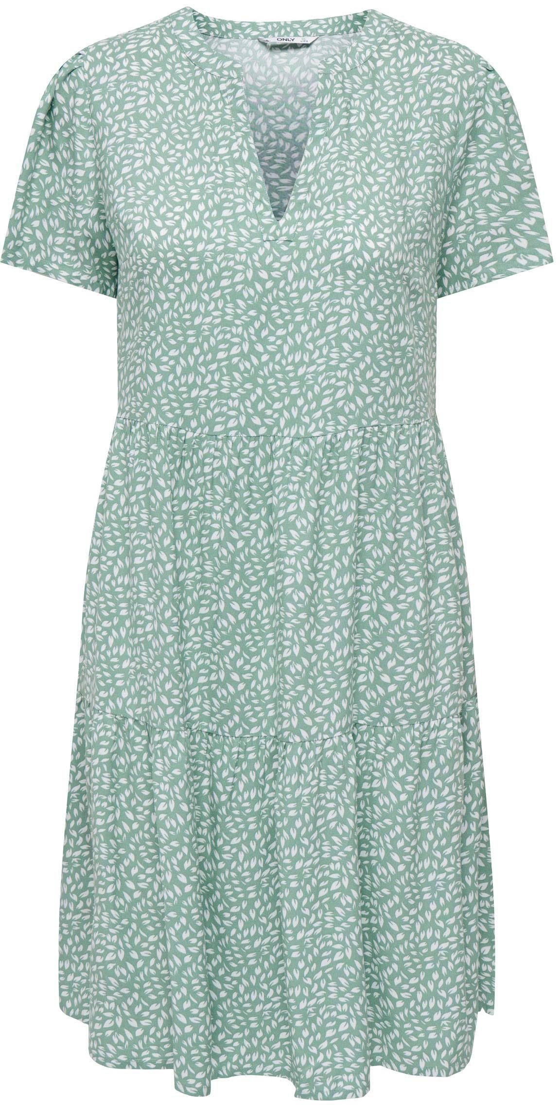 Sommerkleid ONLZALLY – Sommerkleid mit V-Ausschnitt und Stufenvolant