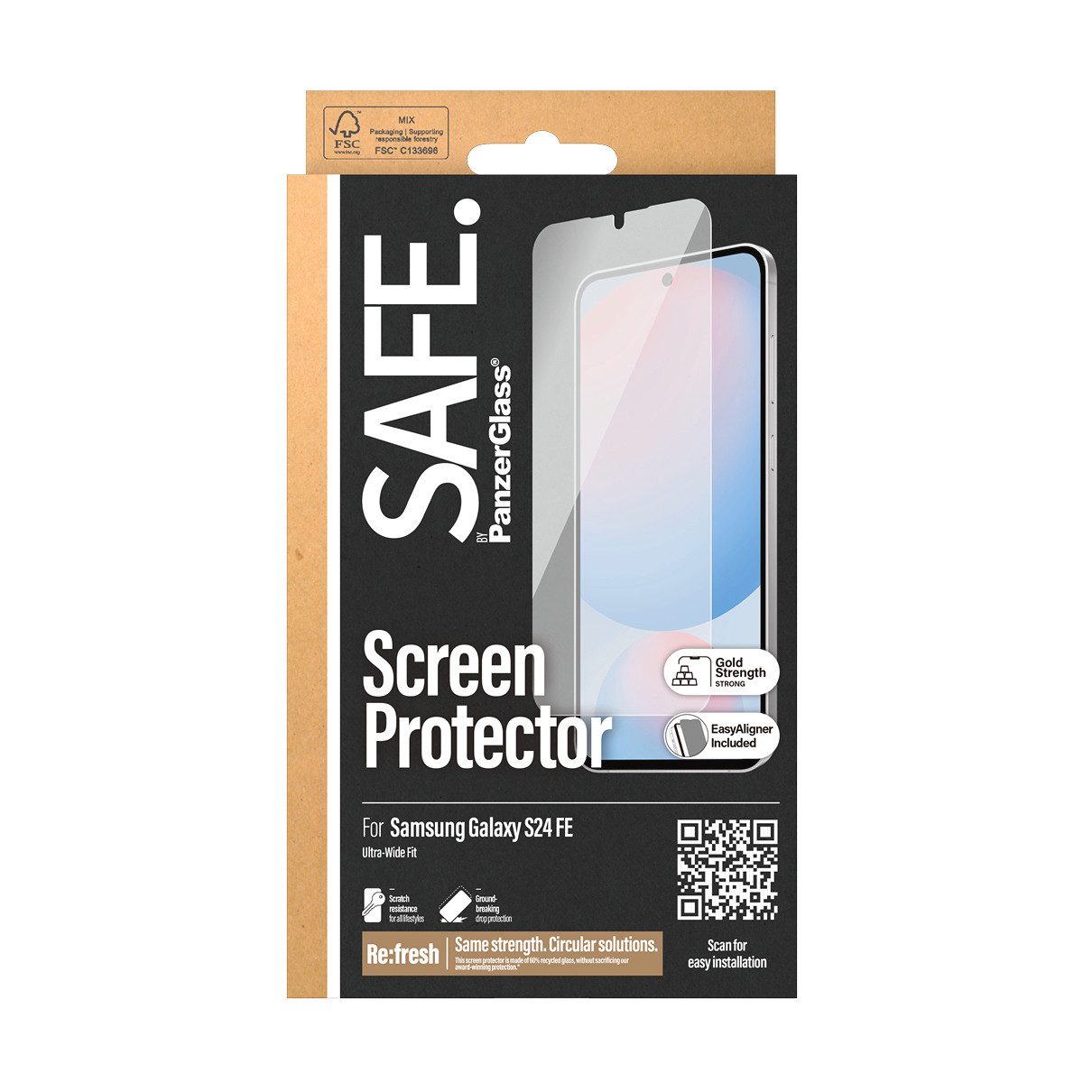 SAFE by PanzerGlass Displayschutzglas Ultra-Wide Fit Screen Protection, Displayschutzfolie, Schutzfolie, Bildschirmschutz, kratz- & stoßfest